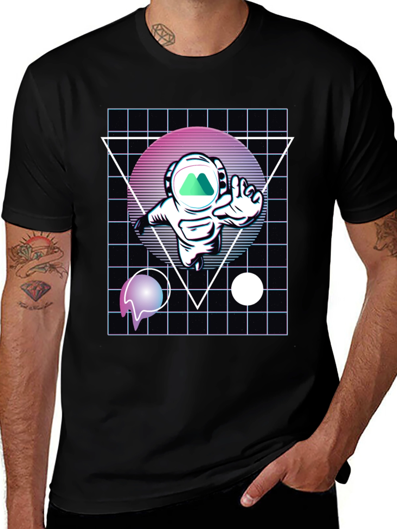 Retro Astronaut T-Shirt - Space Dreams