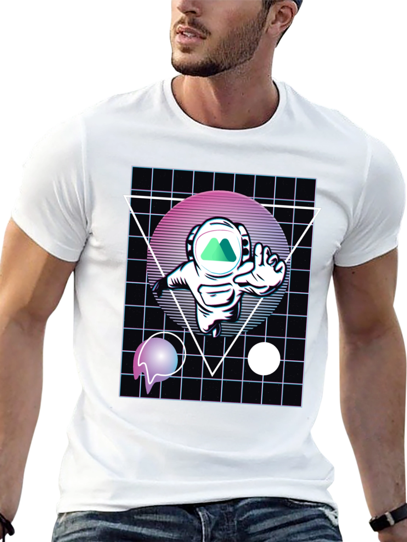 Retro Astronaut T-Shirt - Space Dreams