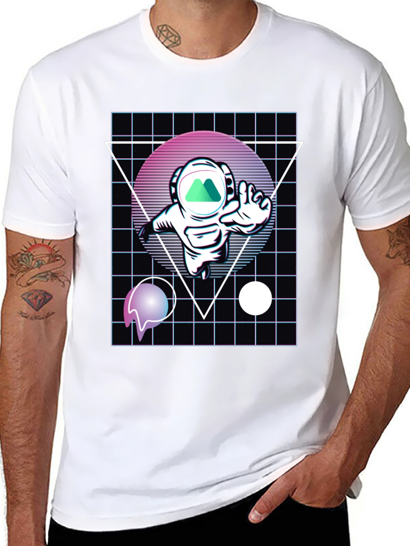 Retro Astronaut T-Shirt - Space Dreams