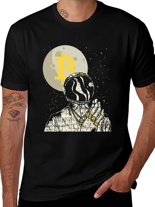 Bitcoin Astronaut Graphic Tee - Black