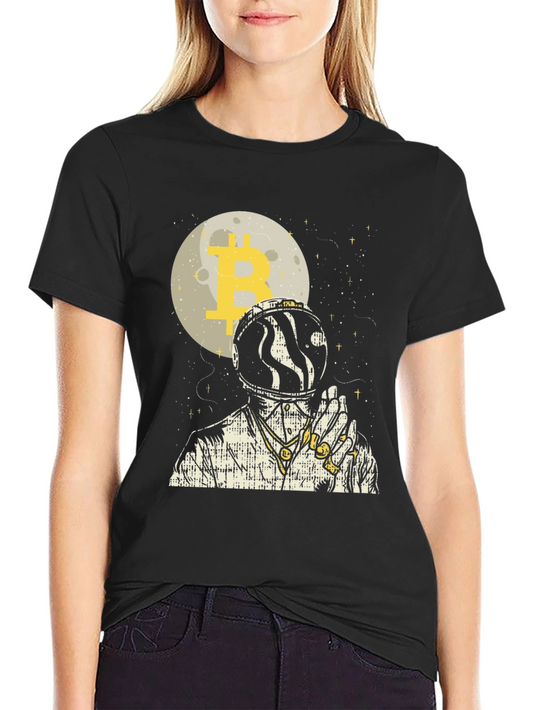 Bitcoin Astronaut Graphic Tee - Black