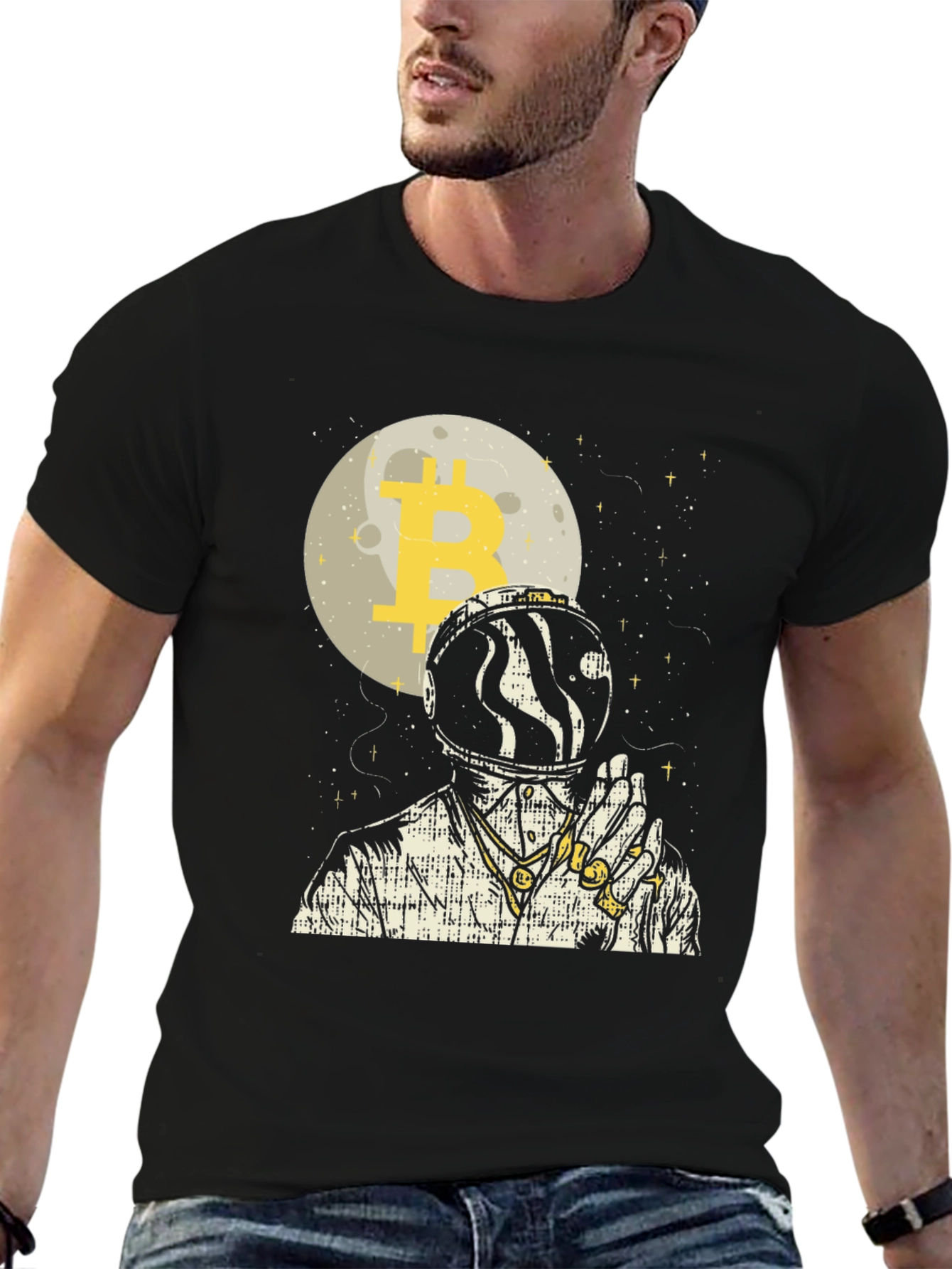 Bitcoin Astronaut Graphic Tee - Black
