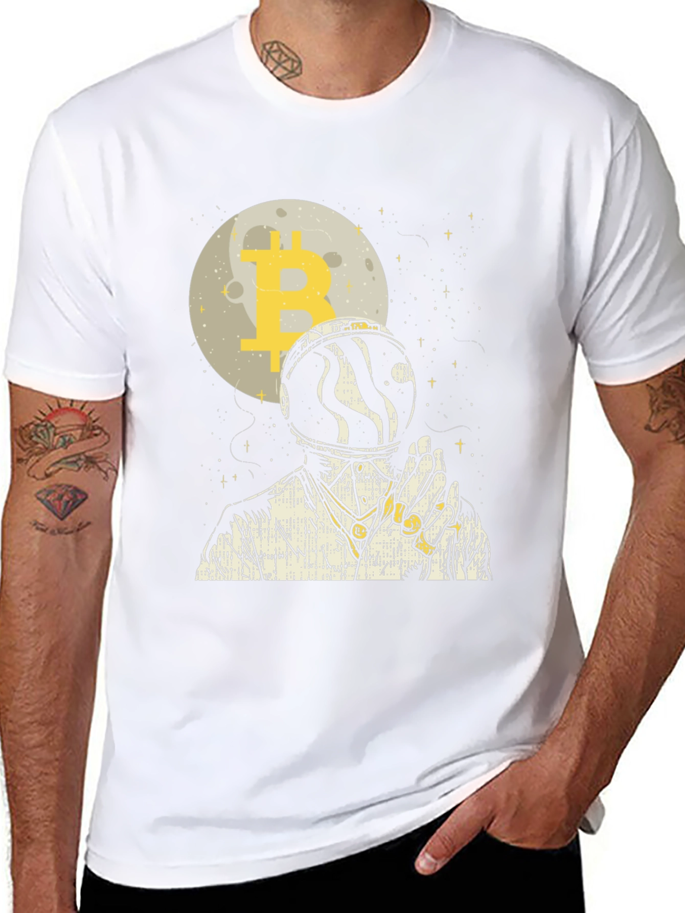 Bitcoin Astronaut Graphic Tee - Black