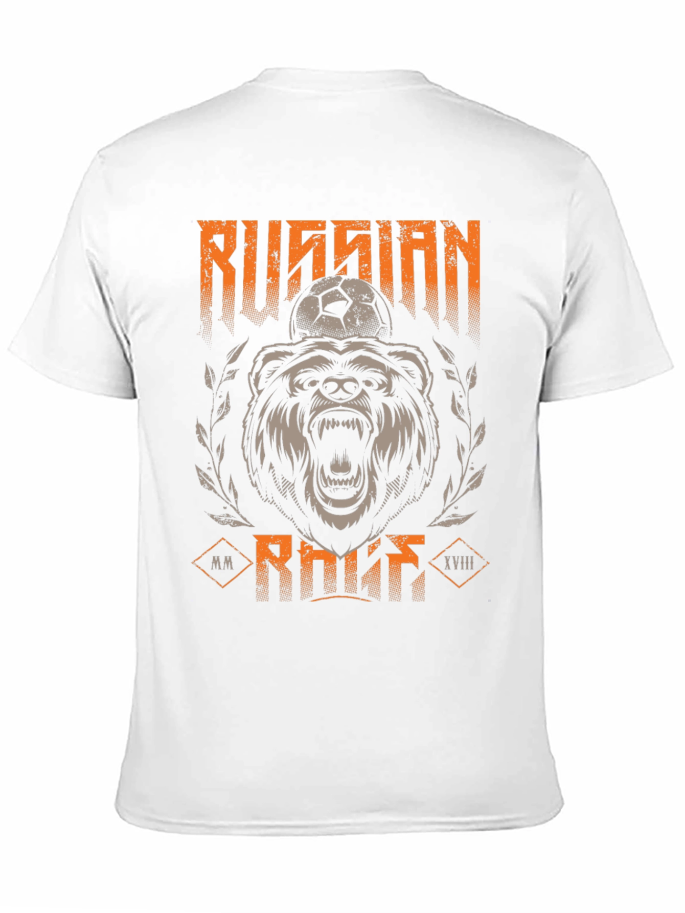Russian Bear Soccer T-Shirt - Black Graphic Tee