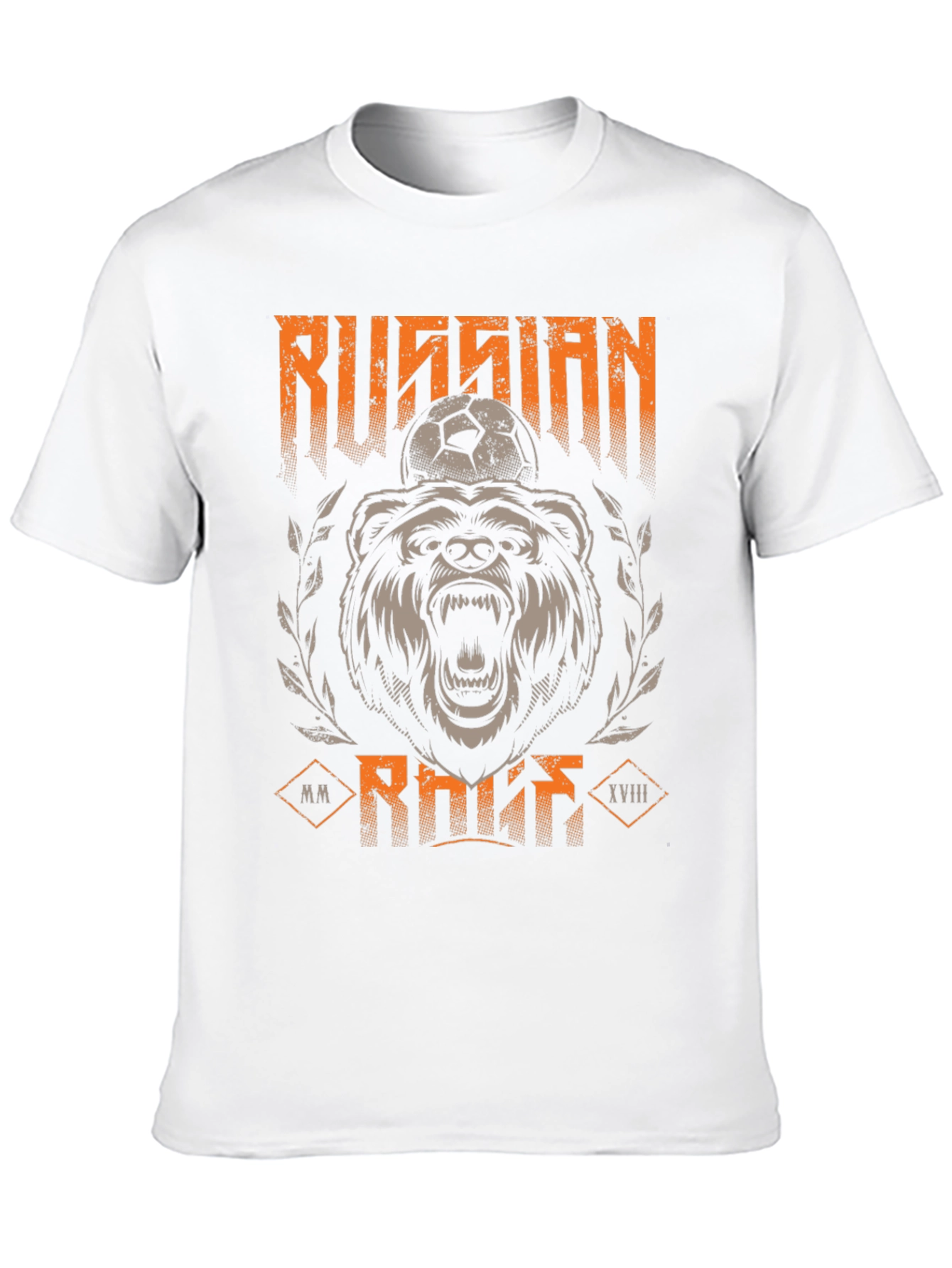 Russian Bear Soccer T-Shirt - Black Graphic Tee