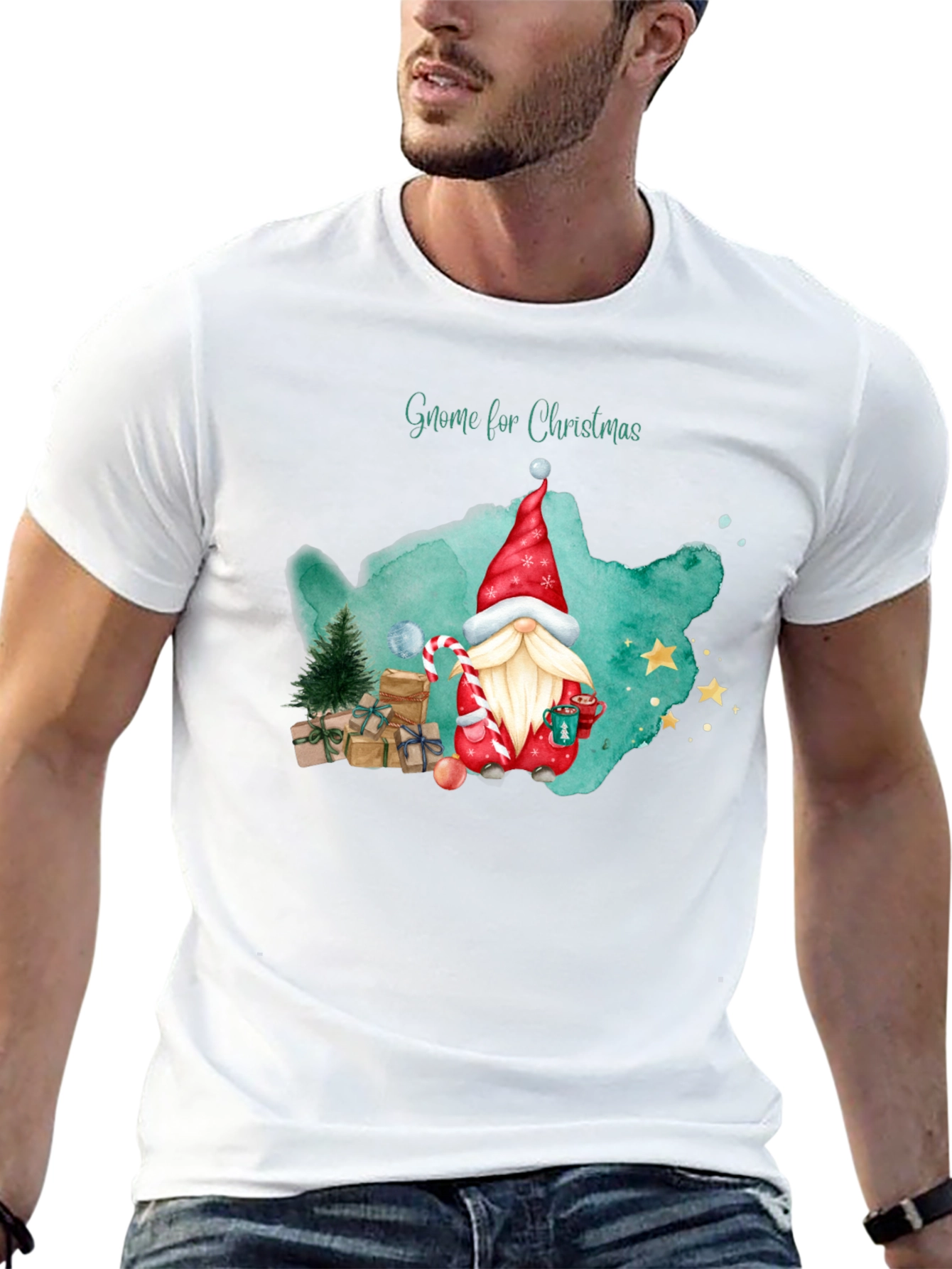 Gnome for Christmas Black T-Shirt