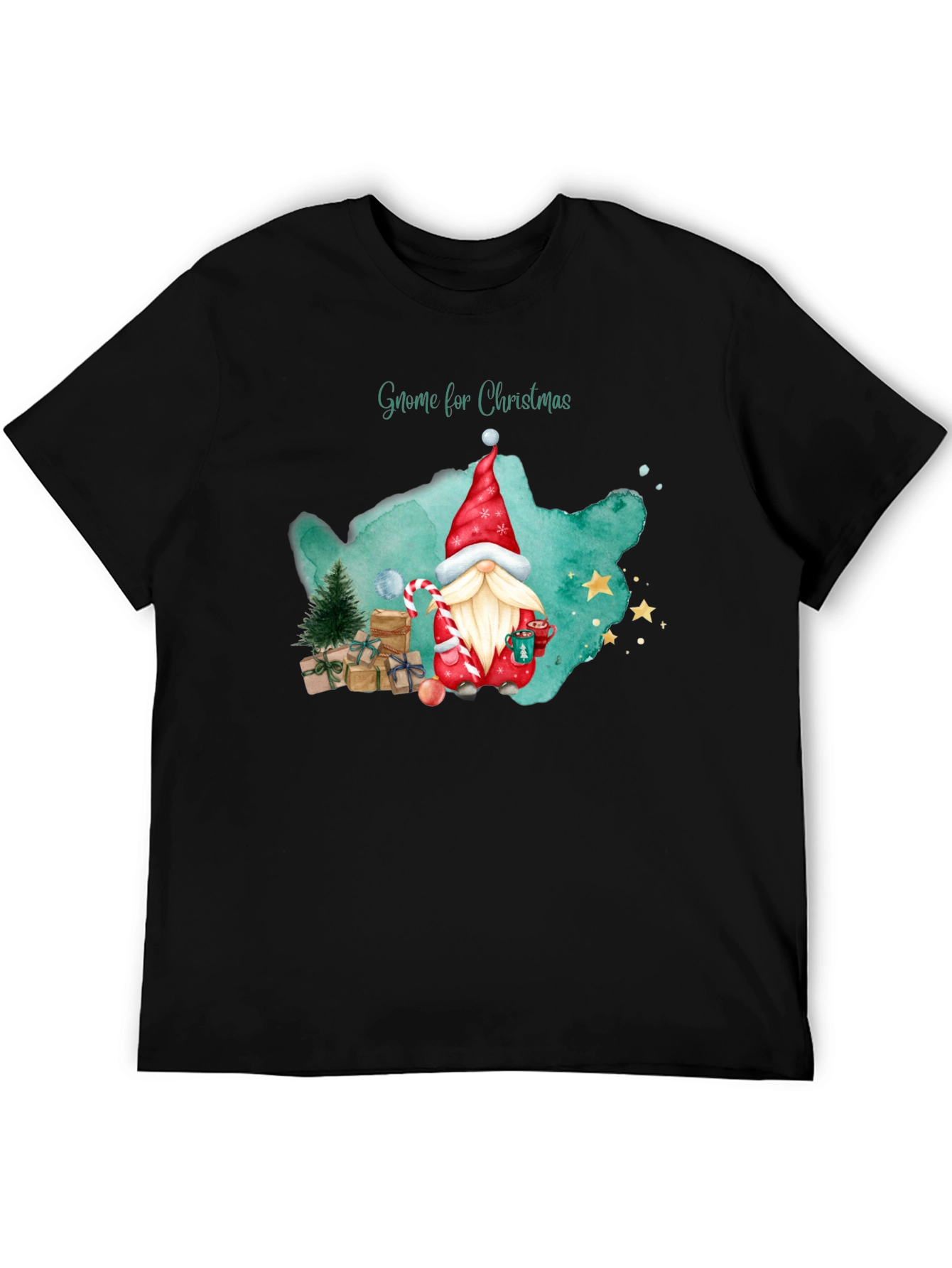 Gnome for Christmas Black T-Shirt