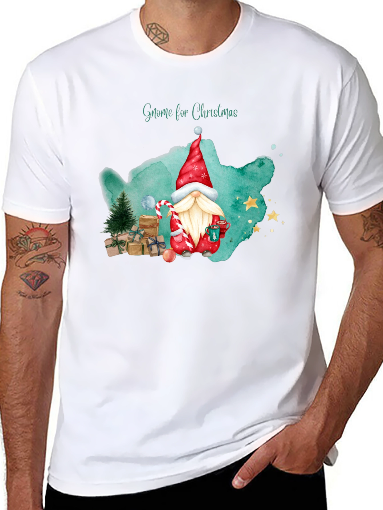 Gnome for Christmas Black T-Shirt