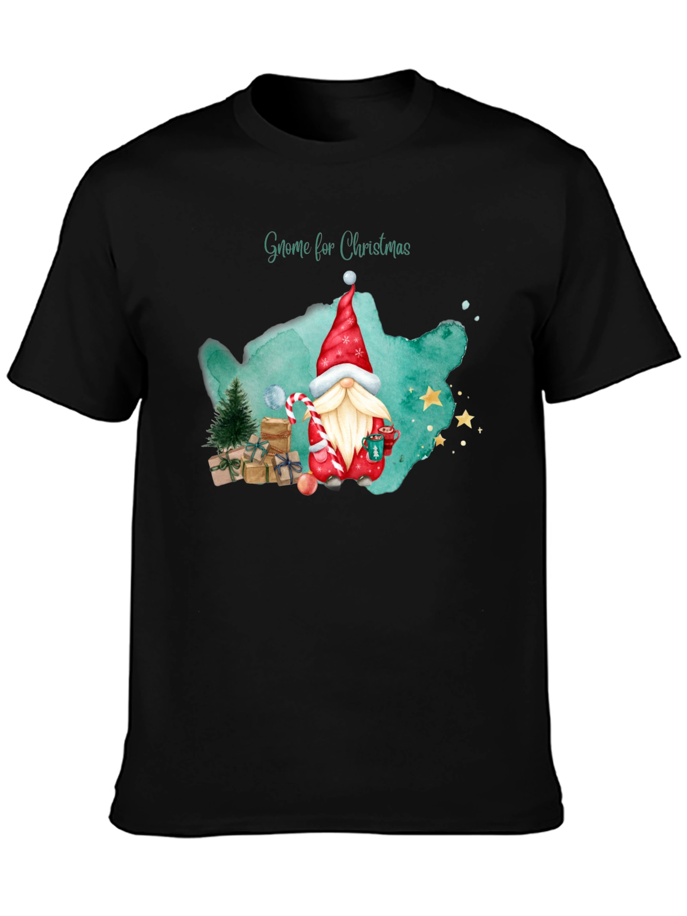 Gnome for Christmas Black T-Shirt