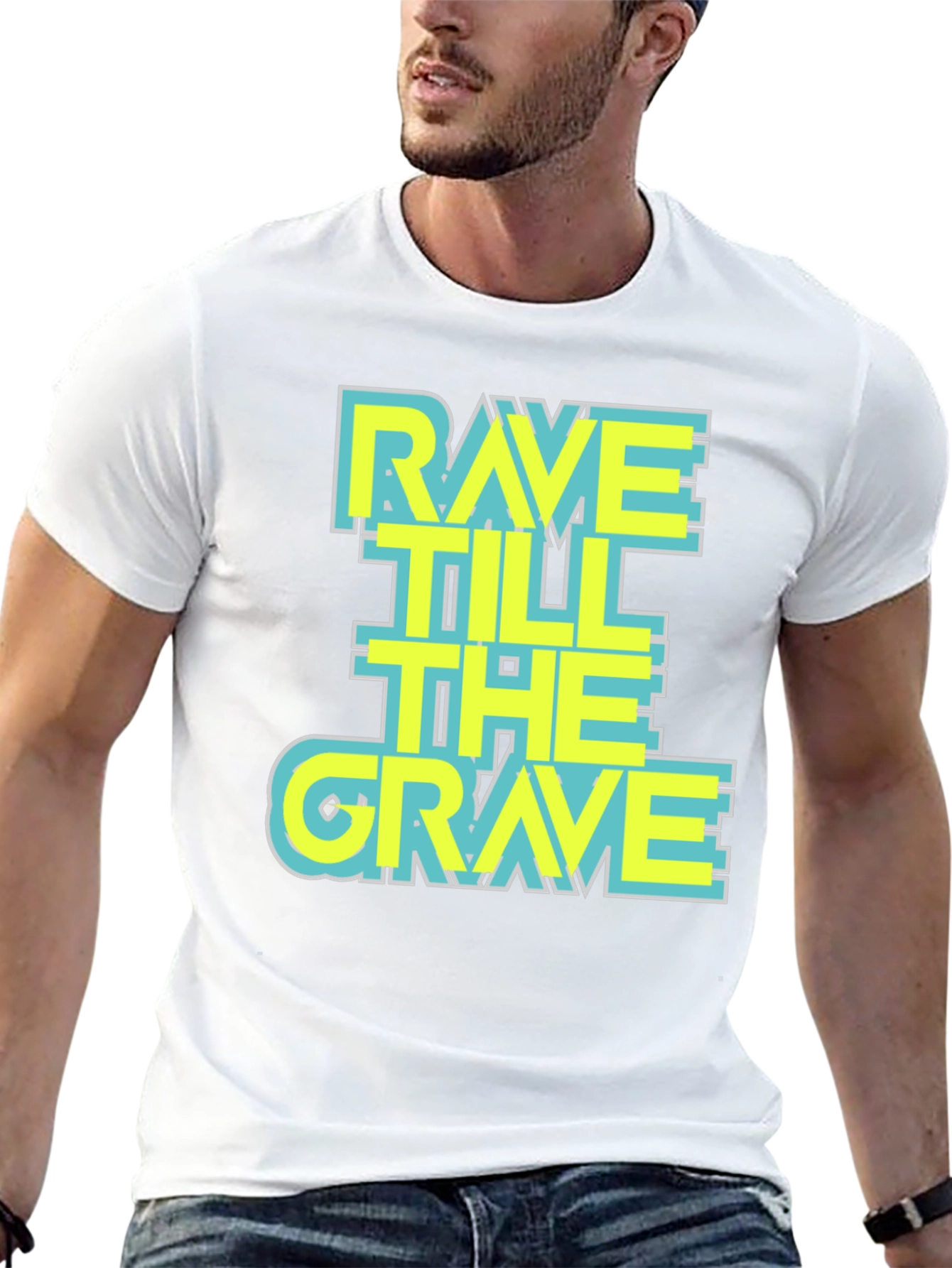 Rave Till the Grave Graphic T-Shirt - Black