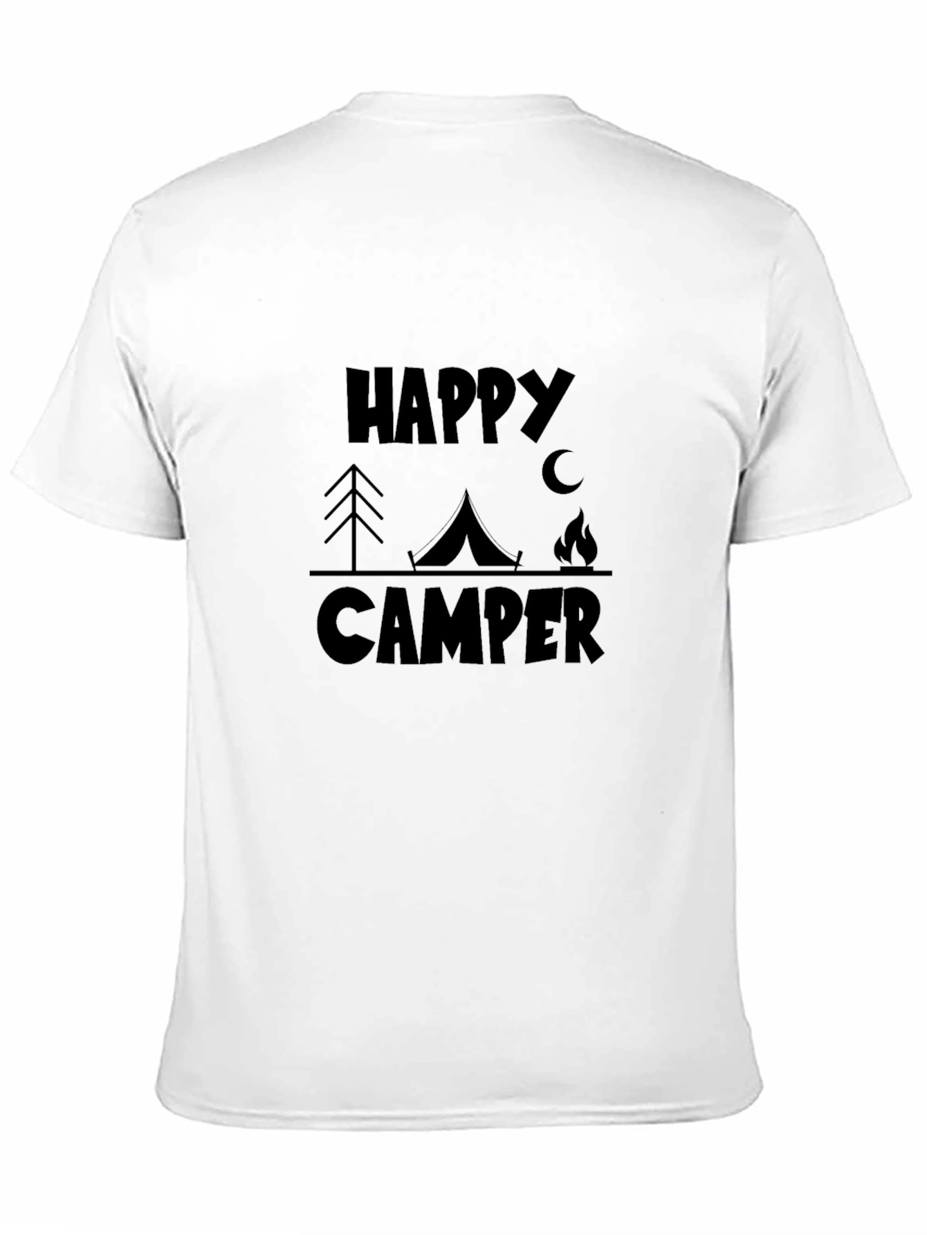 Happy Camper Graphic T-Shirt - Black