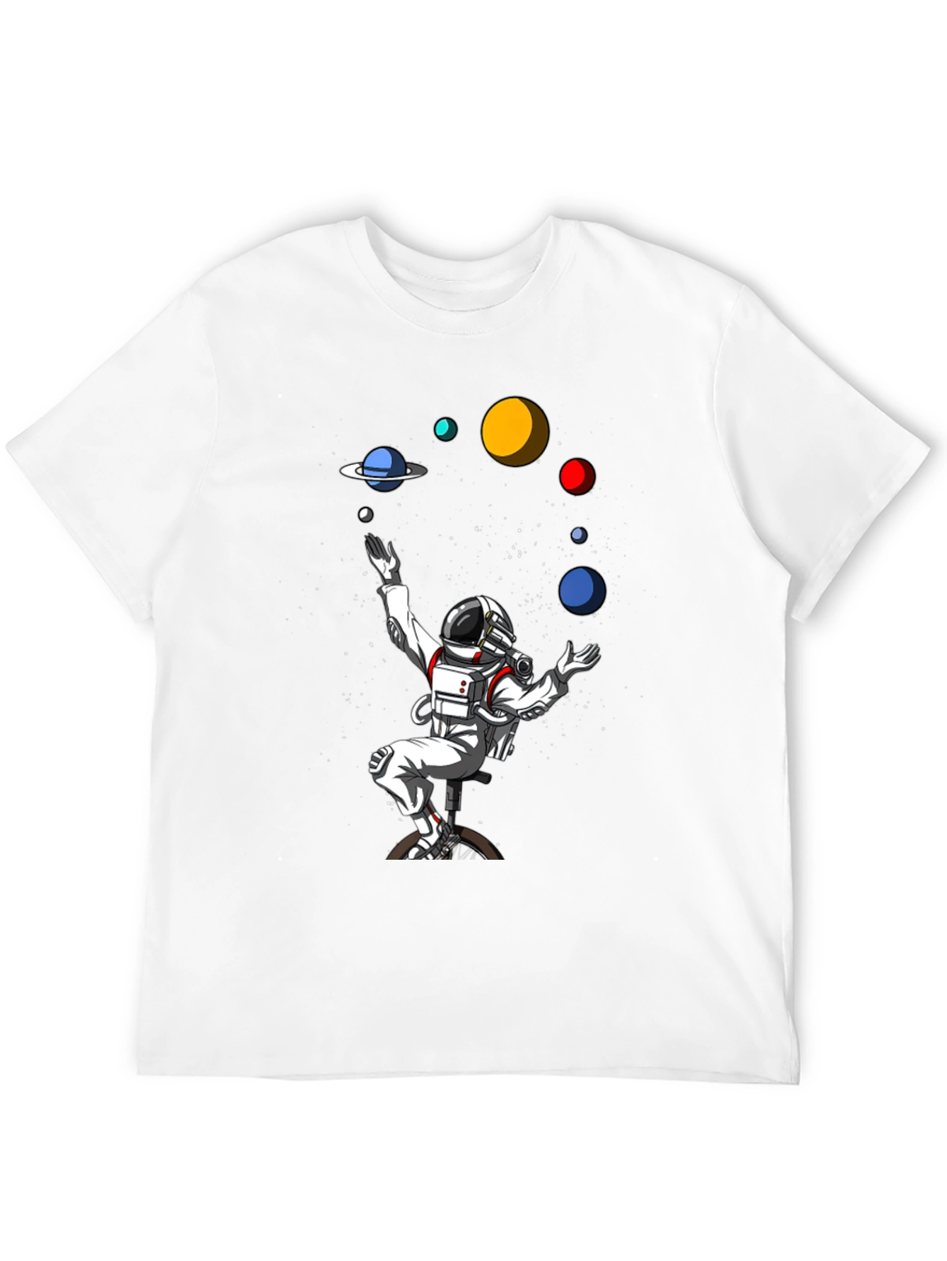 Astronaut Juggling Planets Graphic Tee