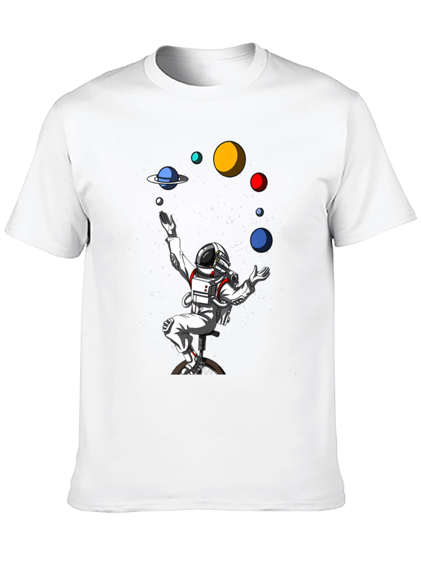 Astronaut Juggling Planets Graphic Tee