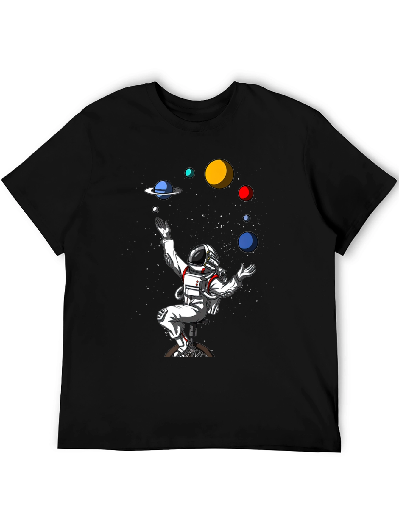 Astronaut Juggling Planets Graphic Tee