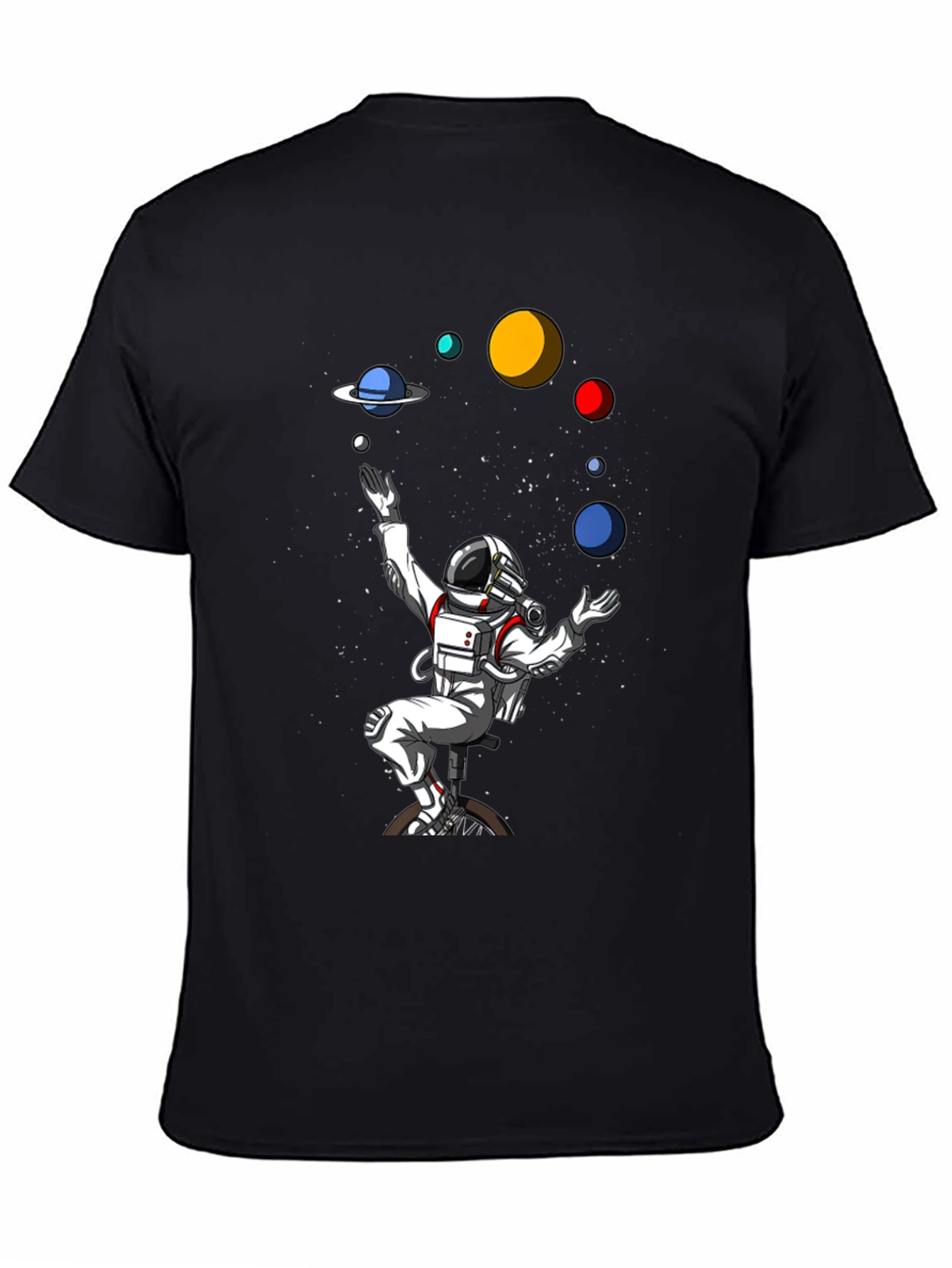 Astronaut Juggling Planets Graphic Tee