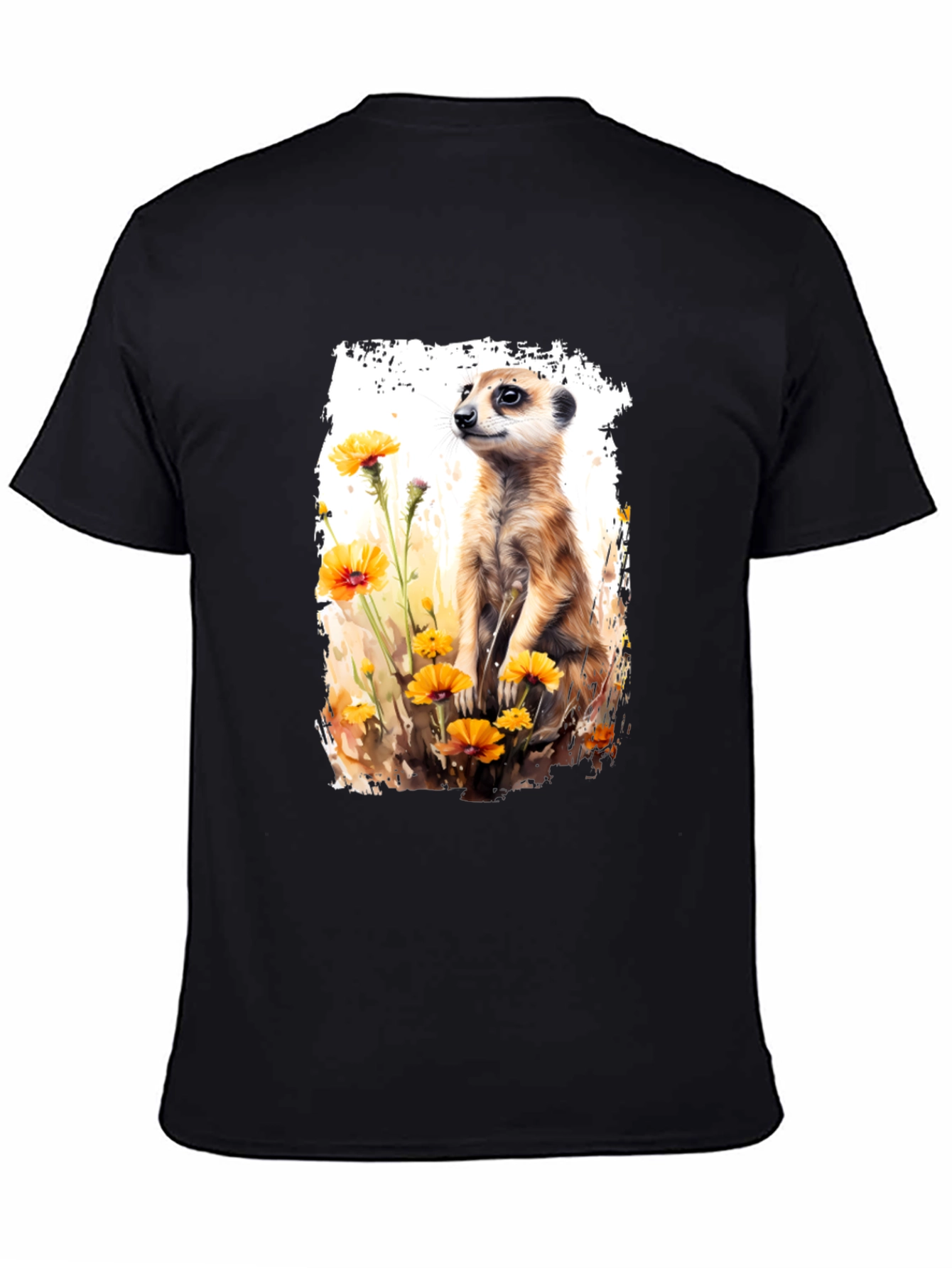 Meerkat in Flowers Graphic Tee - Unisex