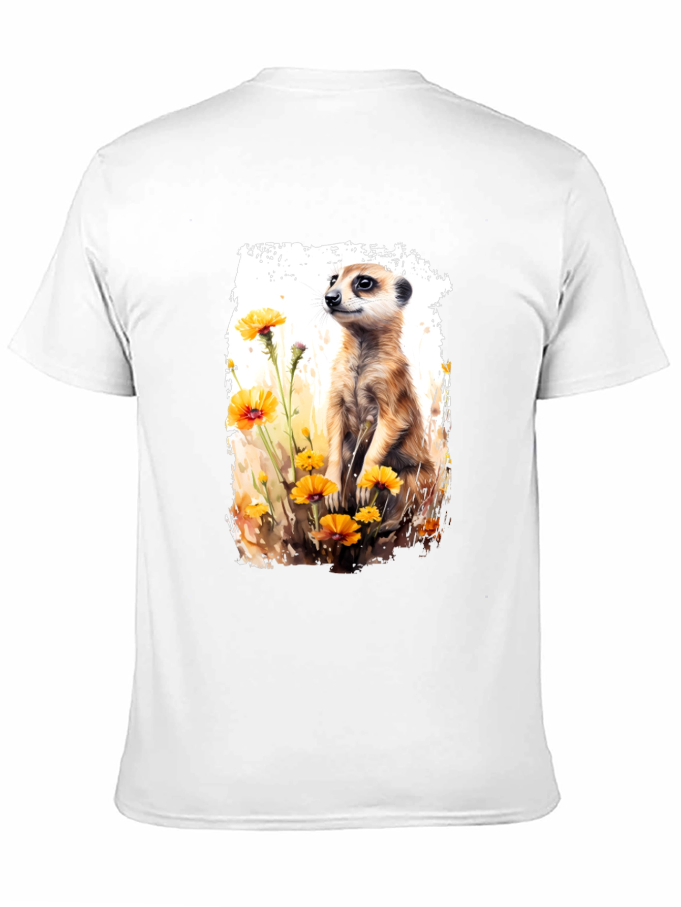 Meerkat in Flowers Graphic Tee - Unisex