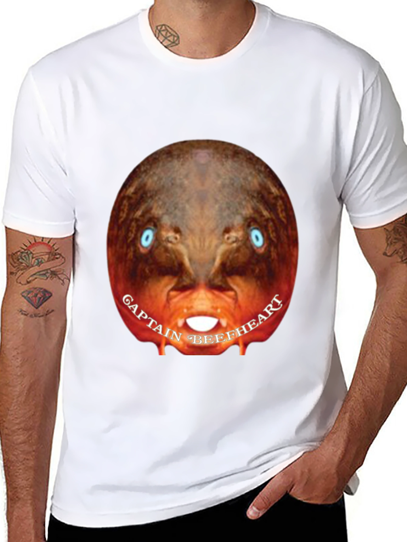Captain Beefheart Graphic Tee - Black Cotton T-Shirt