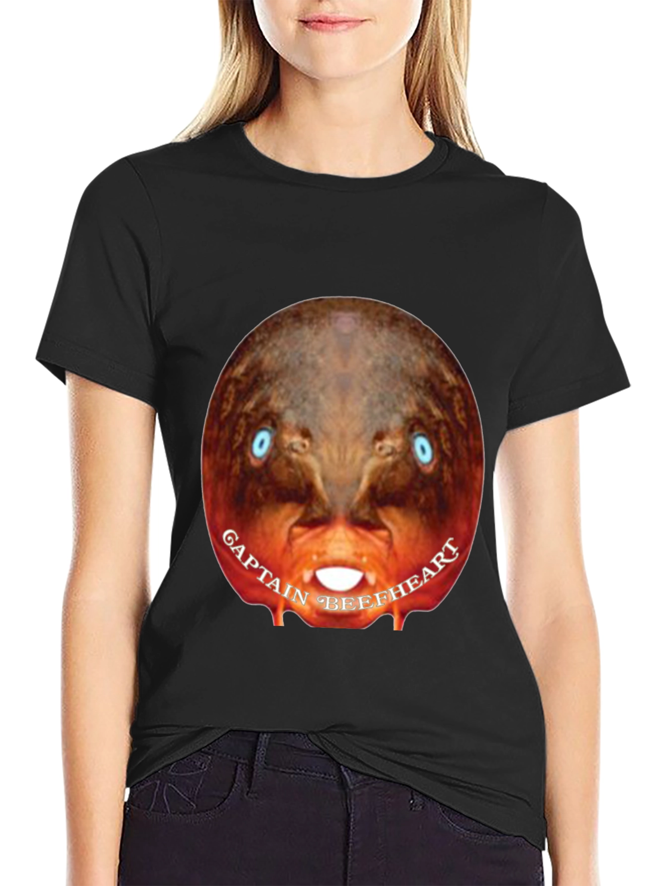 Captain Beefheart Graphic Tee - Black Cotton T-Shirt