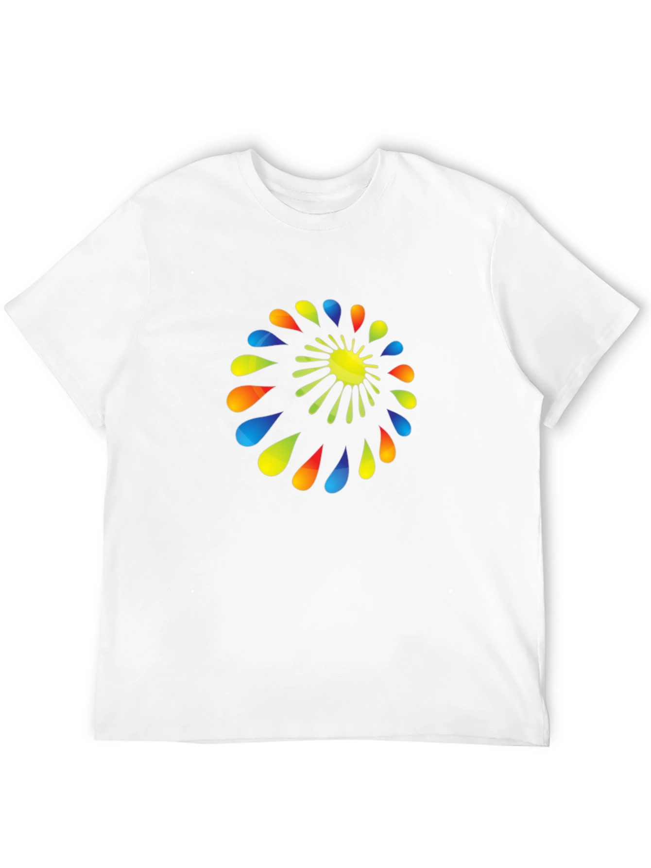 Abstract Spiral Graphic Black T-Shirt