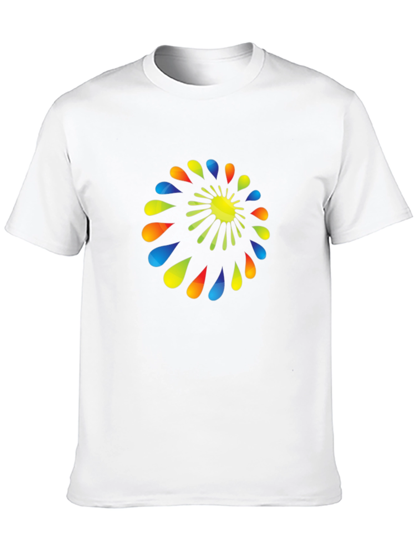 Abstract Spiral Graphic Black T-Shirt