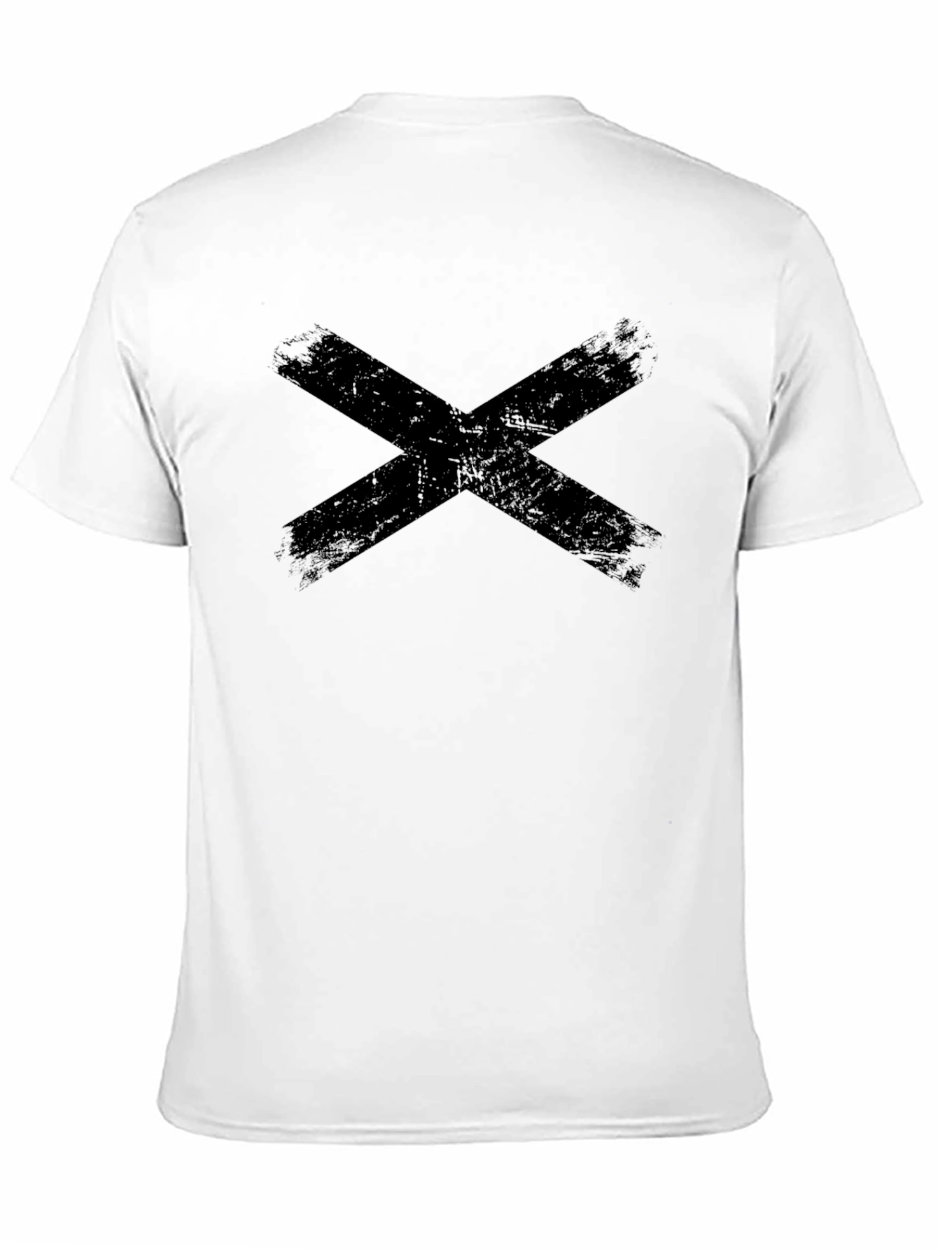 Distressed X Graphic Black T-Shirt