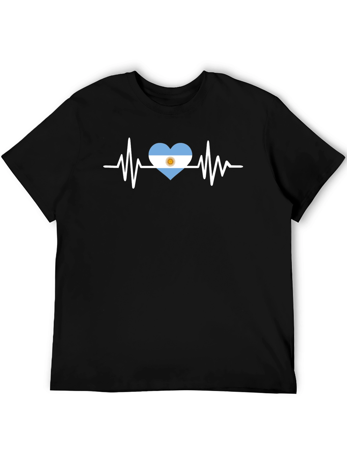 Argentina Heartbeat T-Shirt - Black