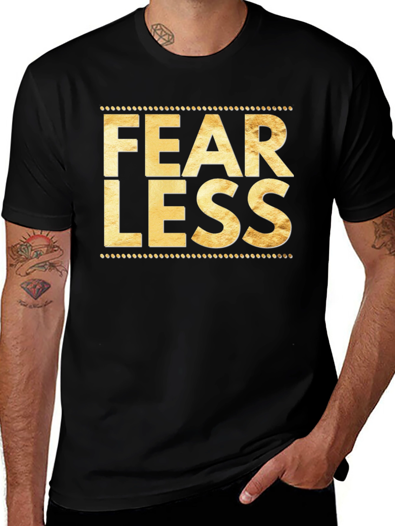 Fearless Graphic Tee - Trendy Black T-Shirt