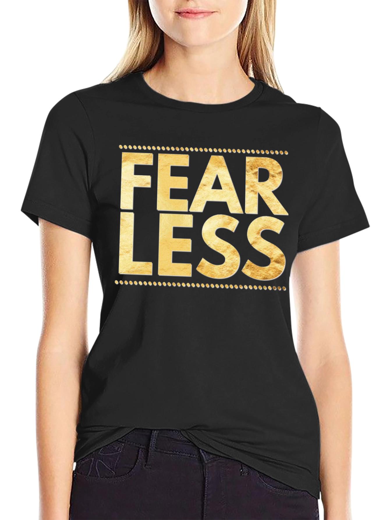 Fearless Graphic Tee - Trendy Black T-Shirt