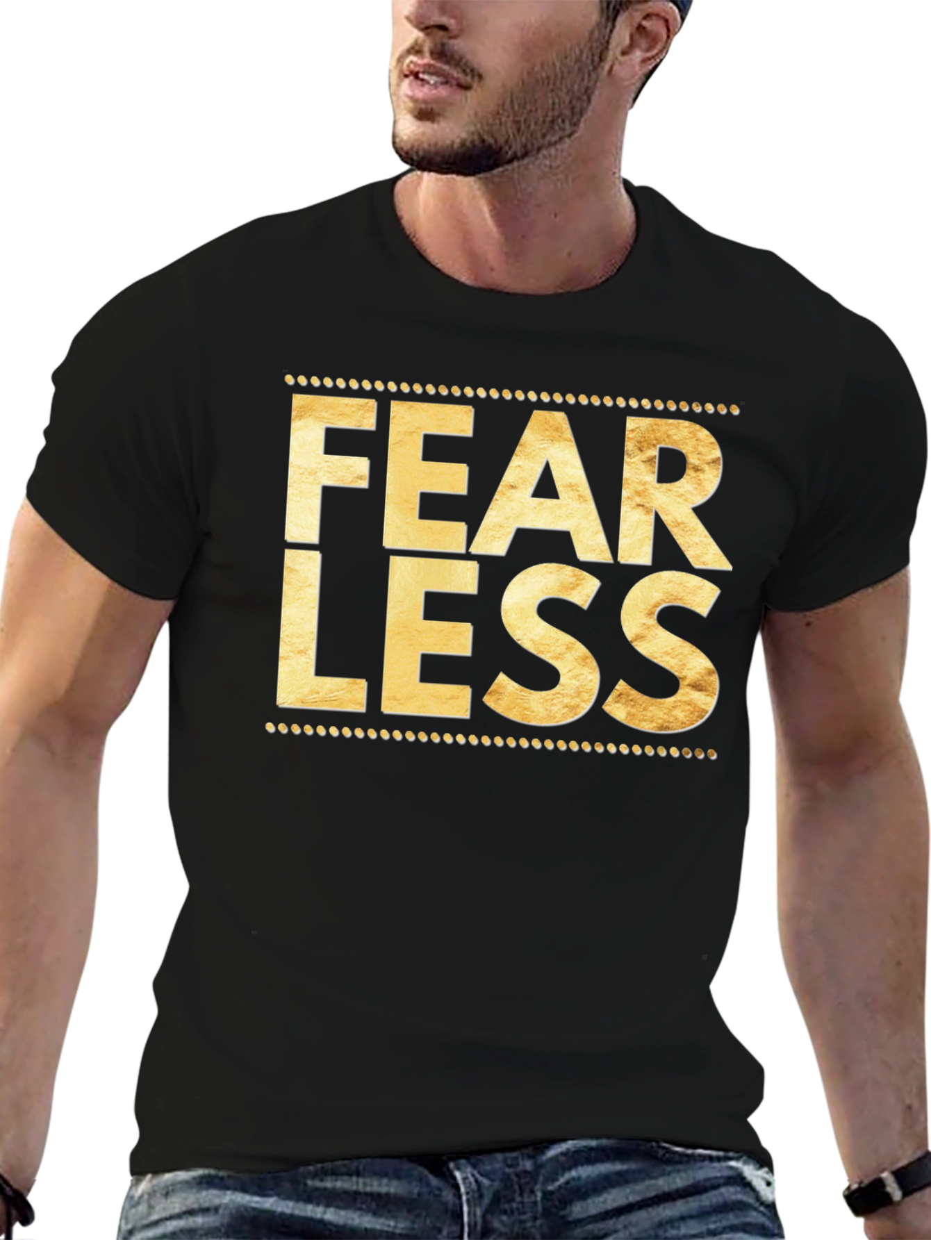 Fearless Graphic Tee - Trendy Black T-Shirt
