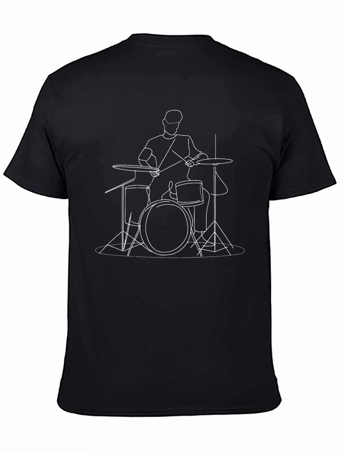 Drummer Line Art T-Shirt