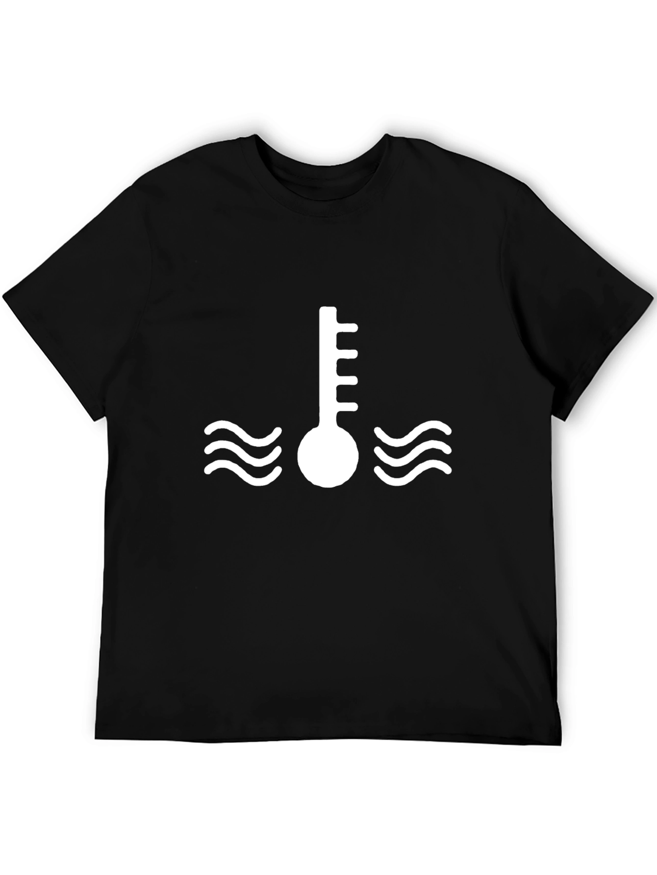Temperature Gauge Graphic Tee - Black Cotton Shirt