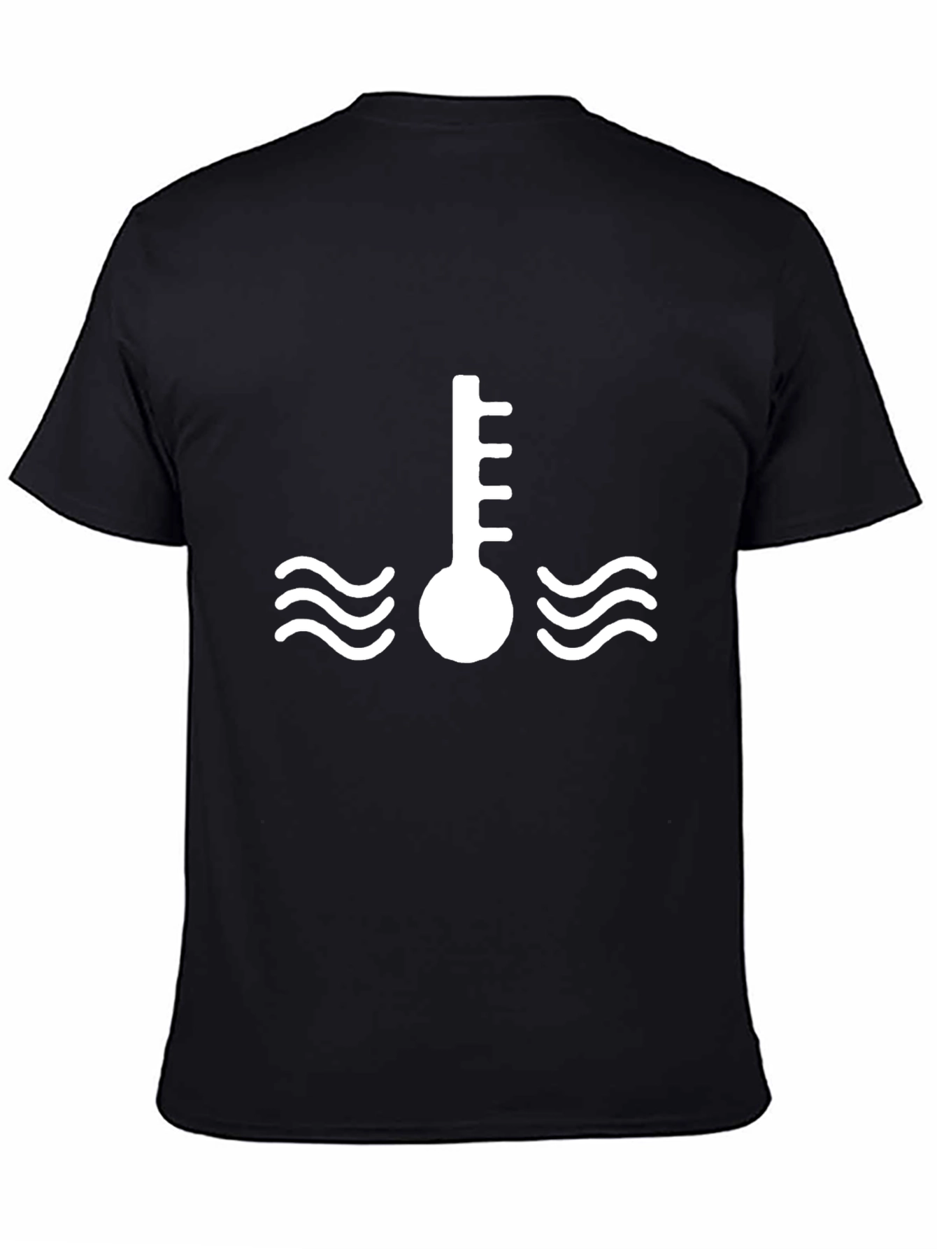 Temperature Gauge Graphic Tee - Black Cotton Shirt