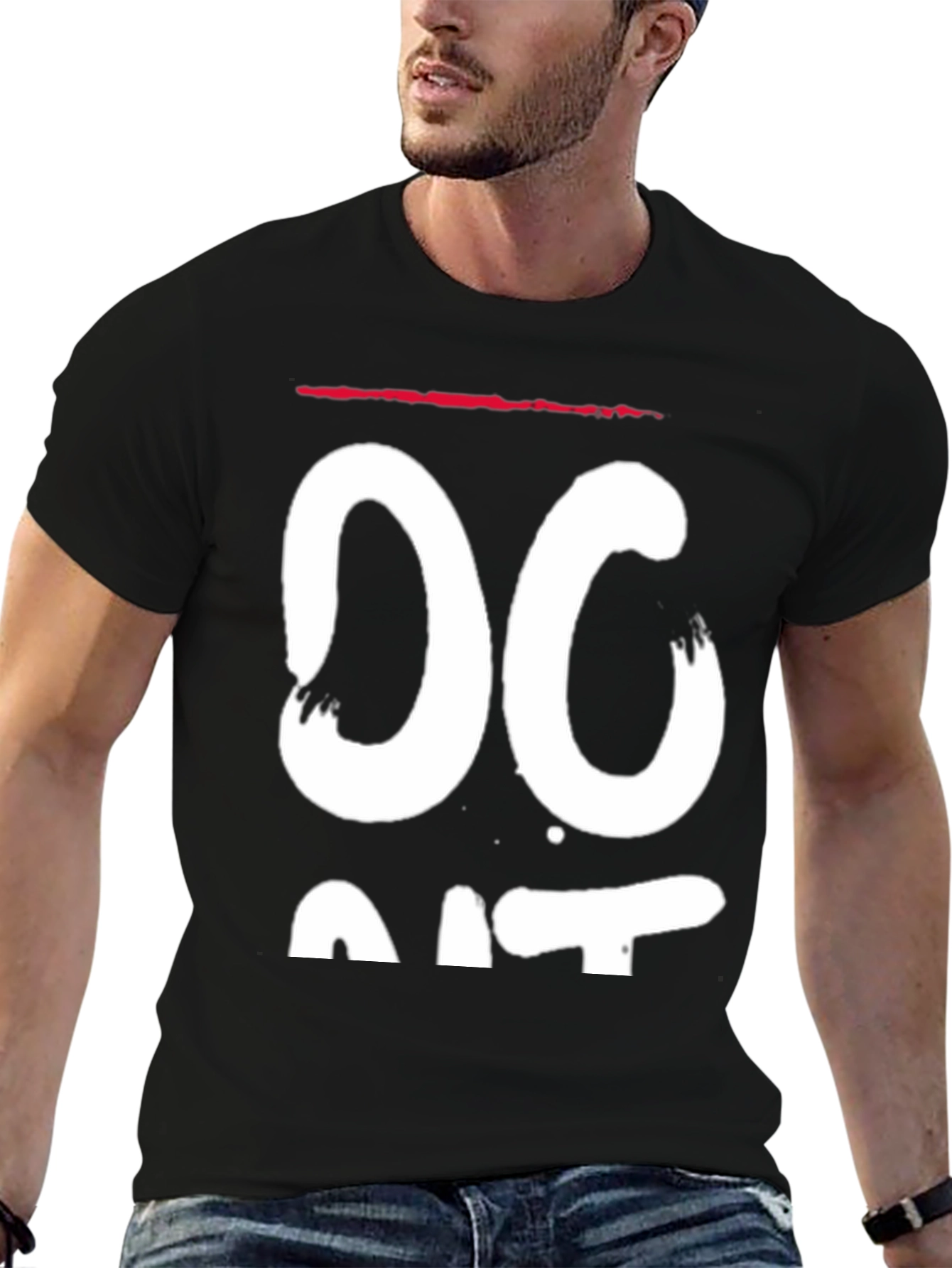 Bold Graphic Tee - DC - Black Cotton Casual