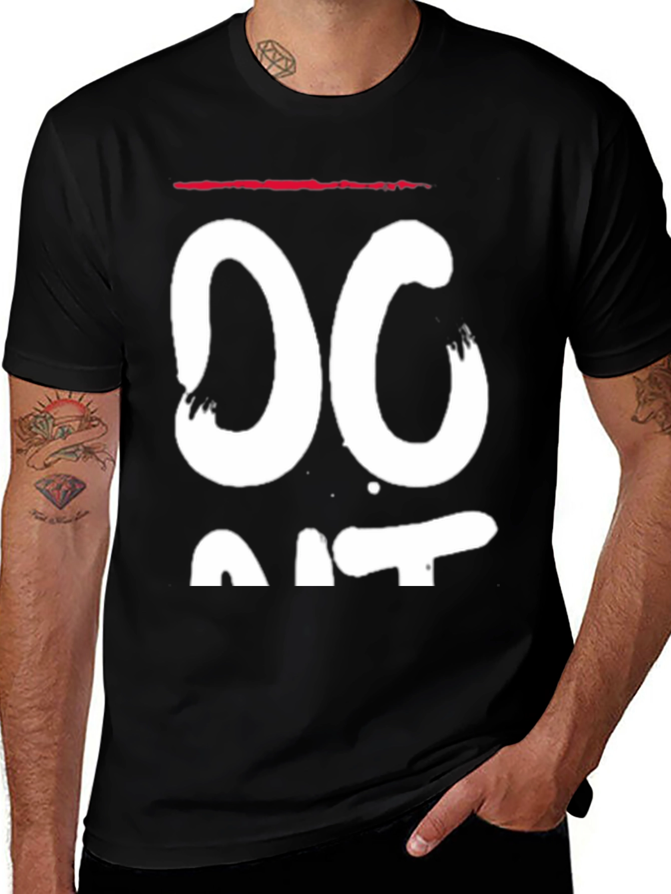 Bold Graphic Tee - DC - Black Cotton Casual
