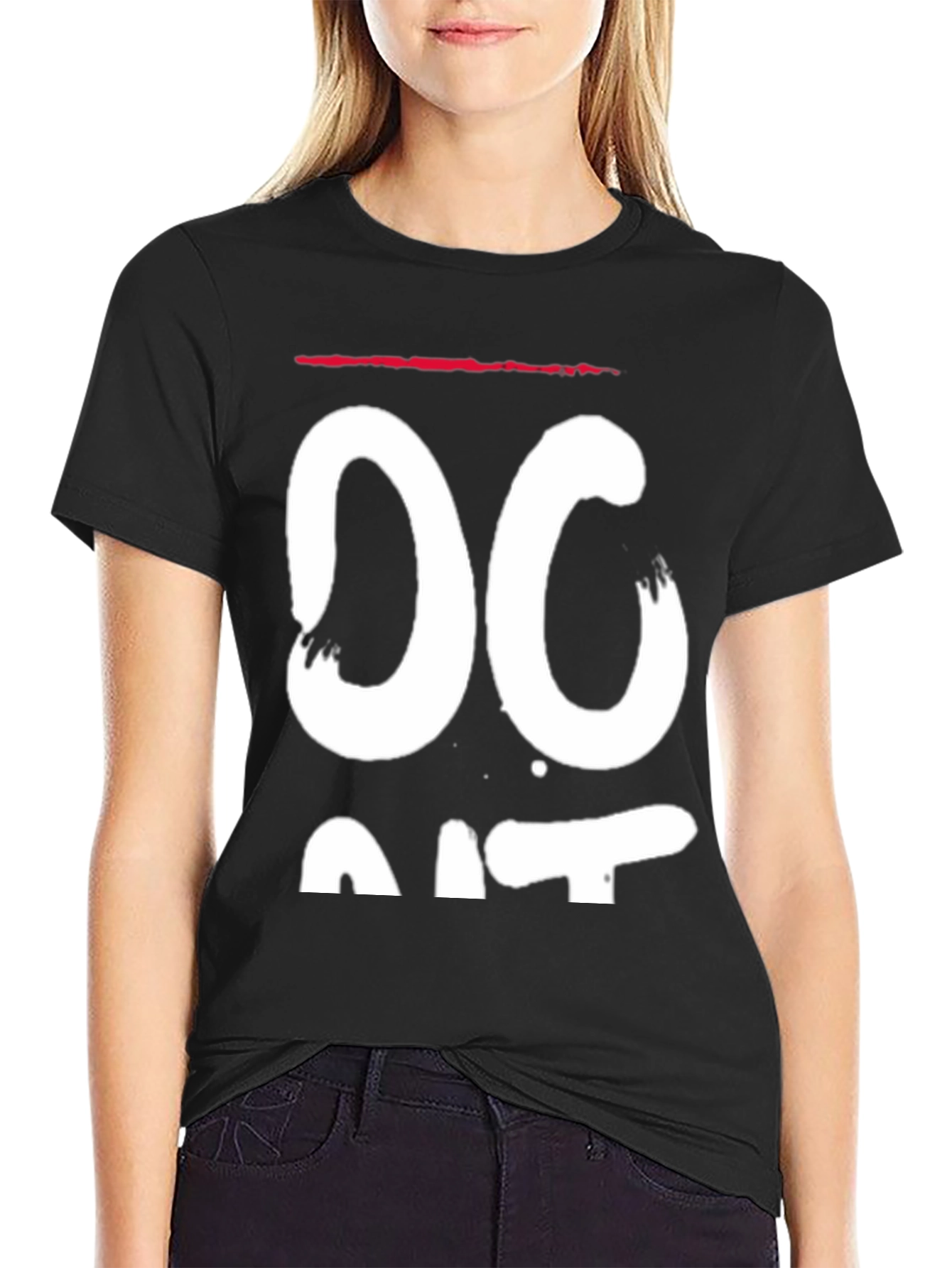 Bold Graphic Tee - DC - Black Cotton Casual