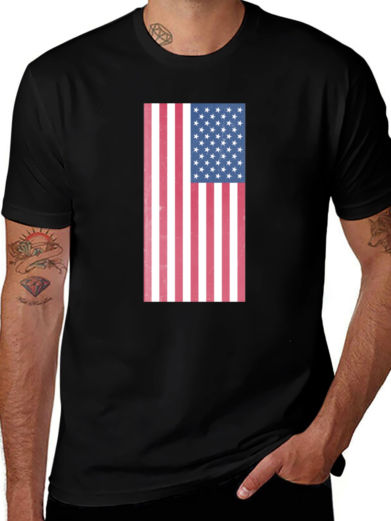 American Flag Graphic Tee - Patriotic Style