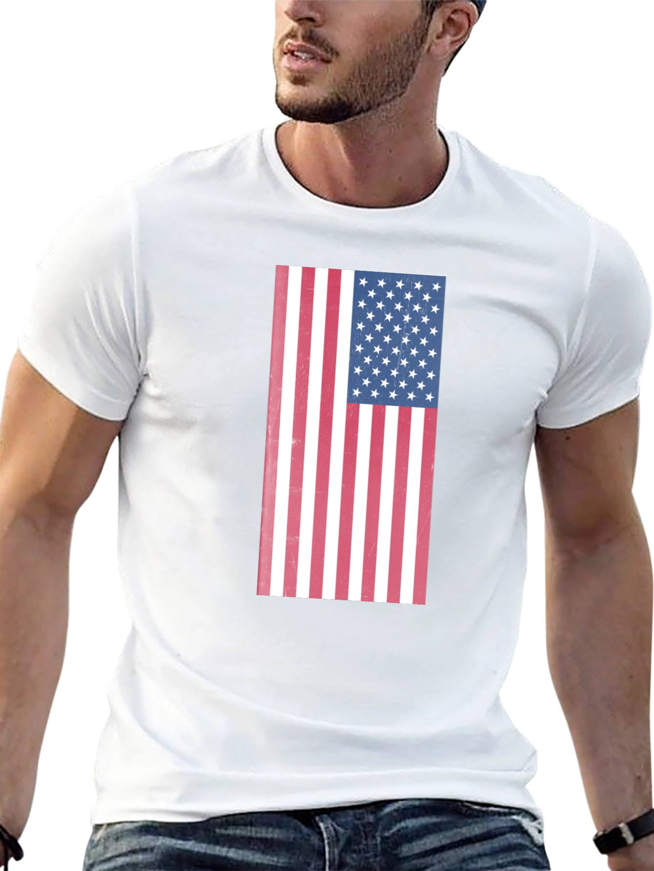 American Flag Graphic Tee - Patriotic Style