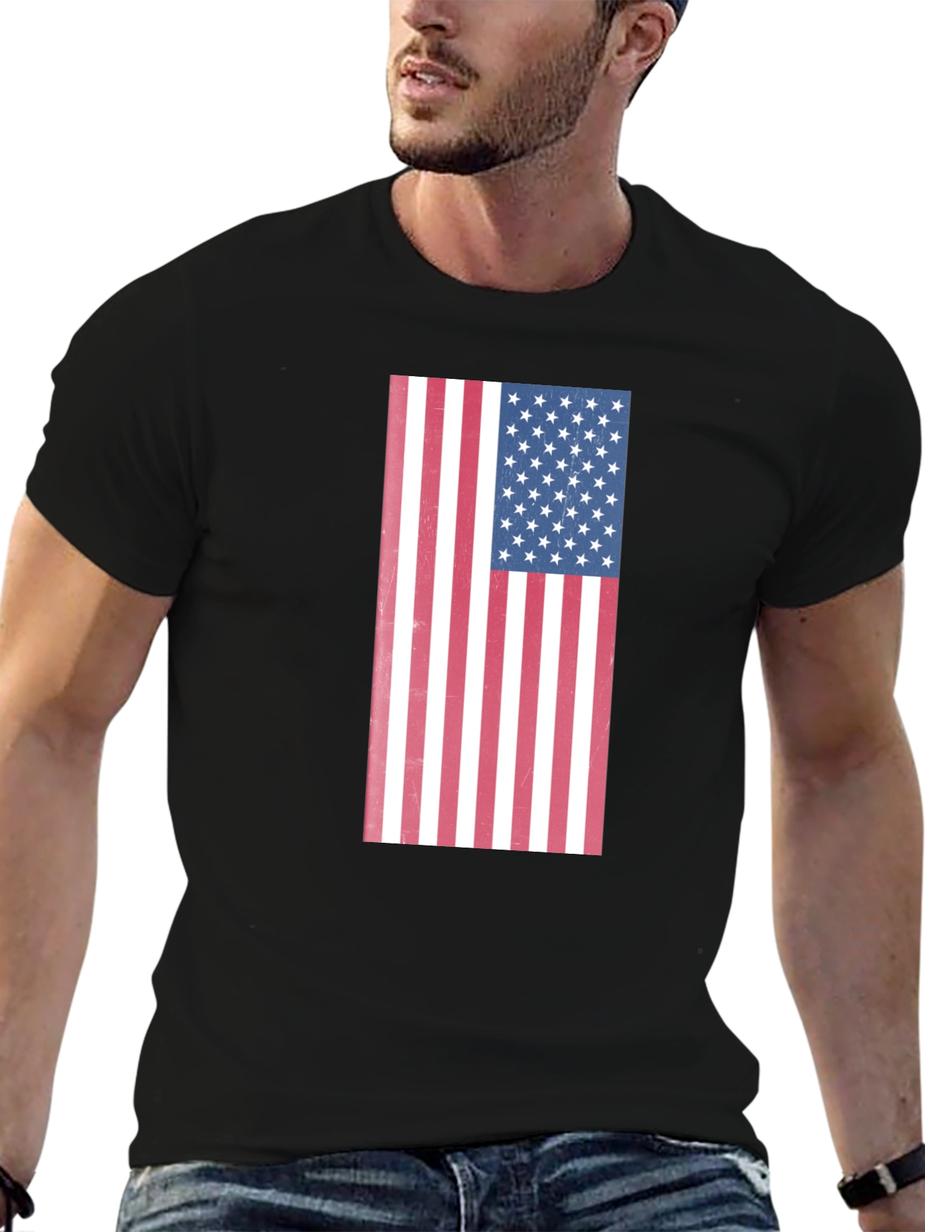 American Flag Graphic Tee - Patriotic Style