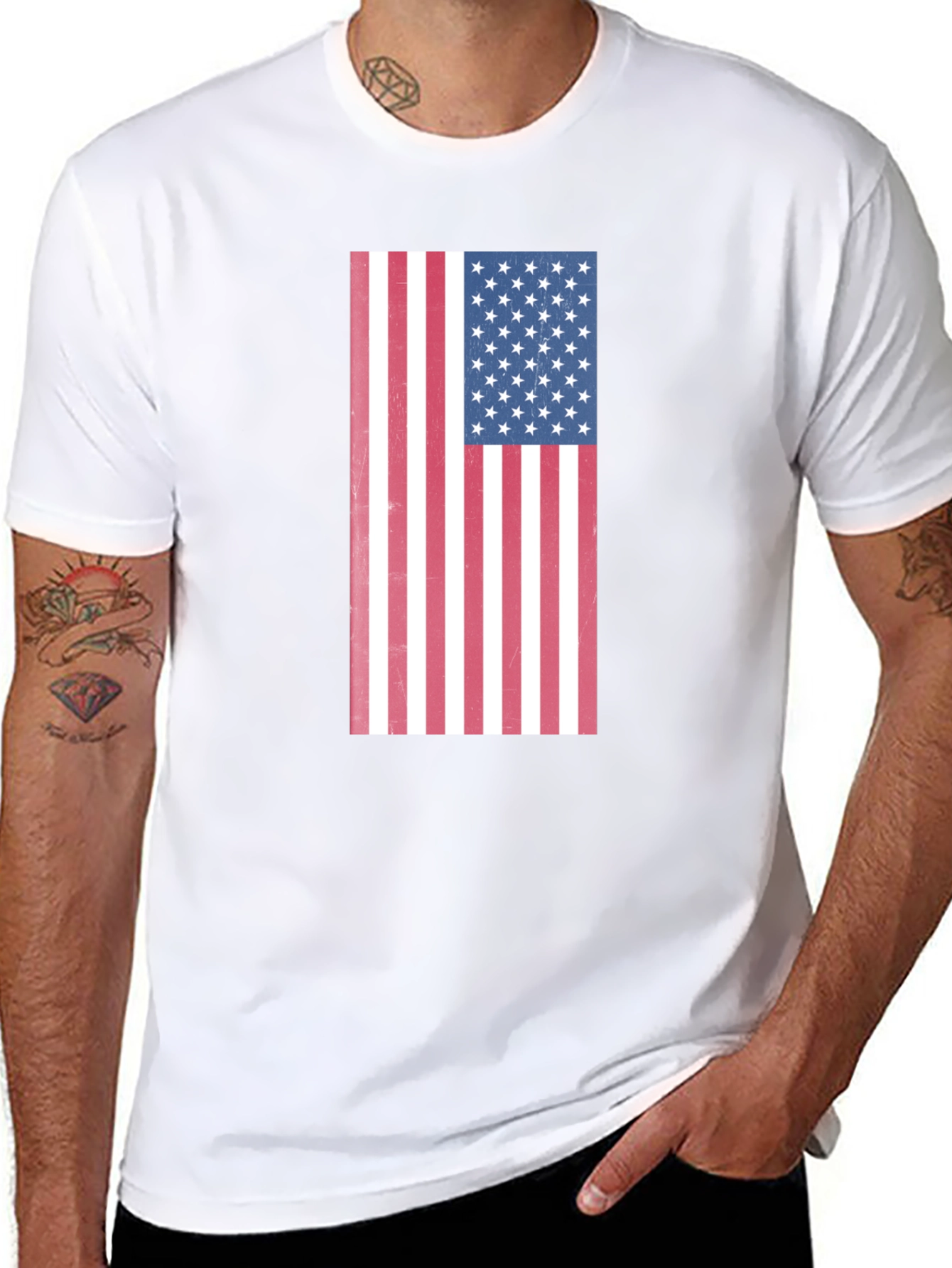 American Flag Graphic Tee - Patriotic Style