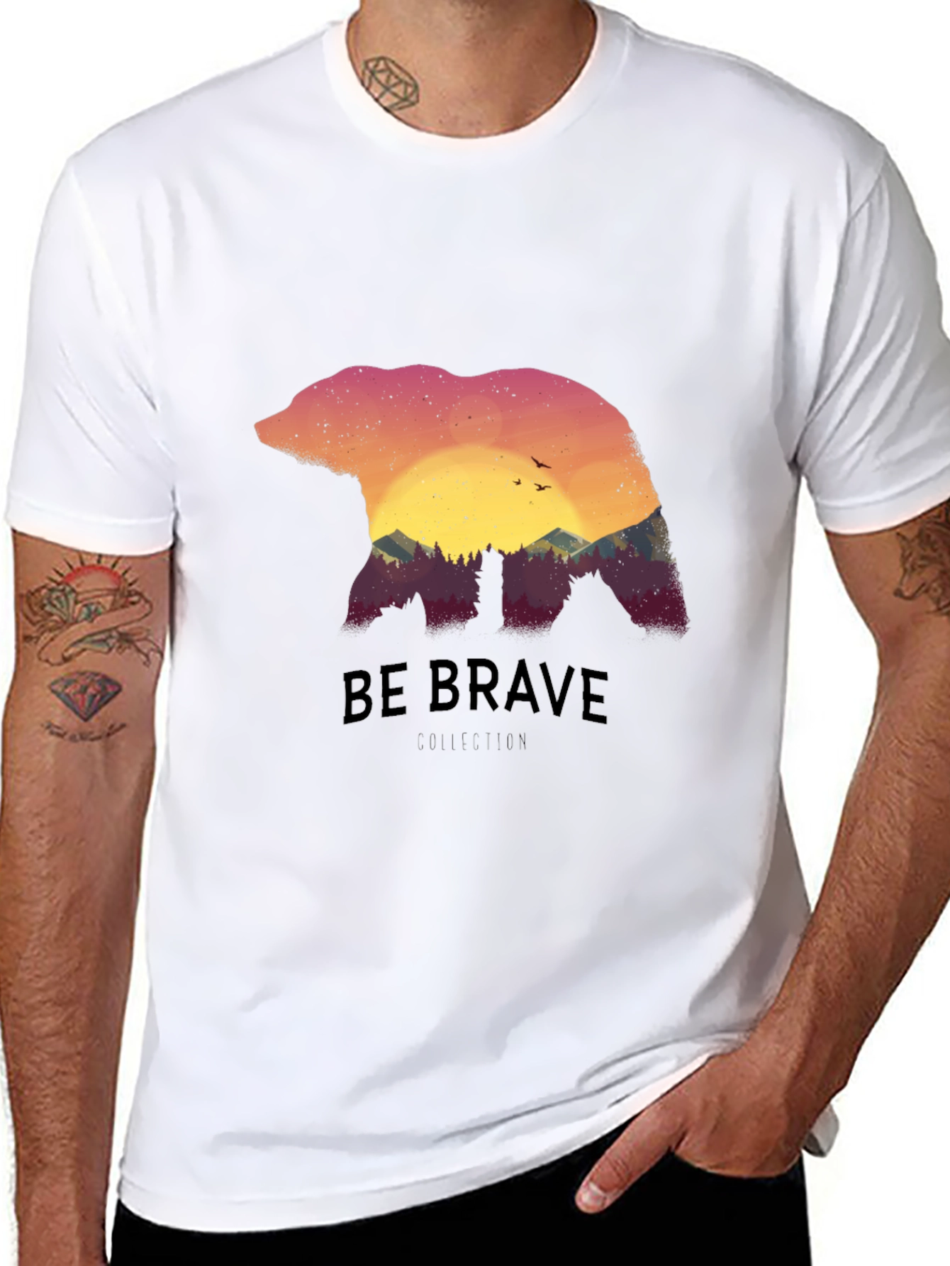 Brave Bear Nature Graphic Tee