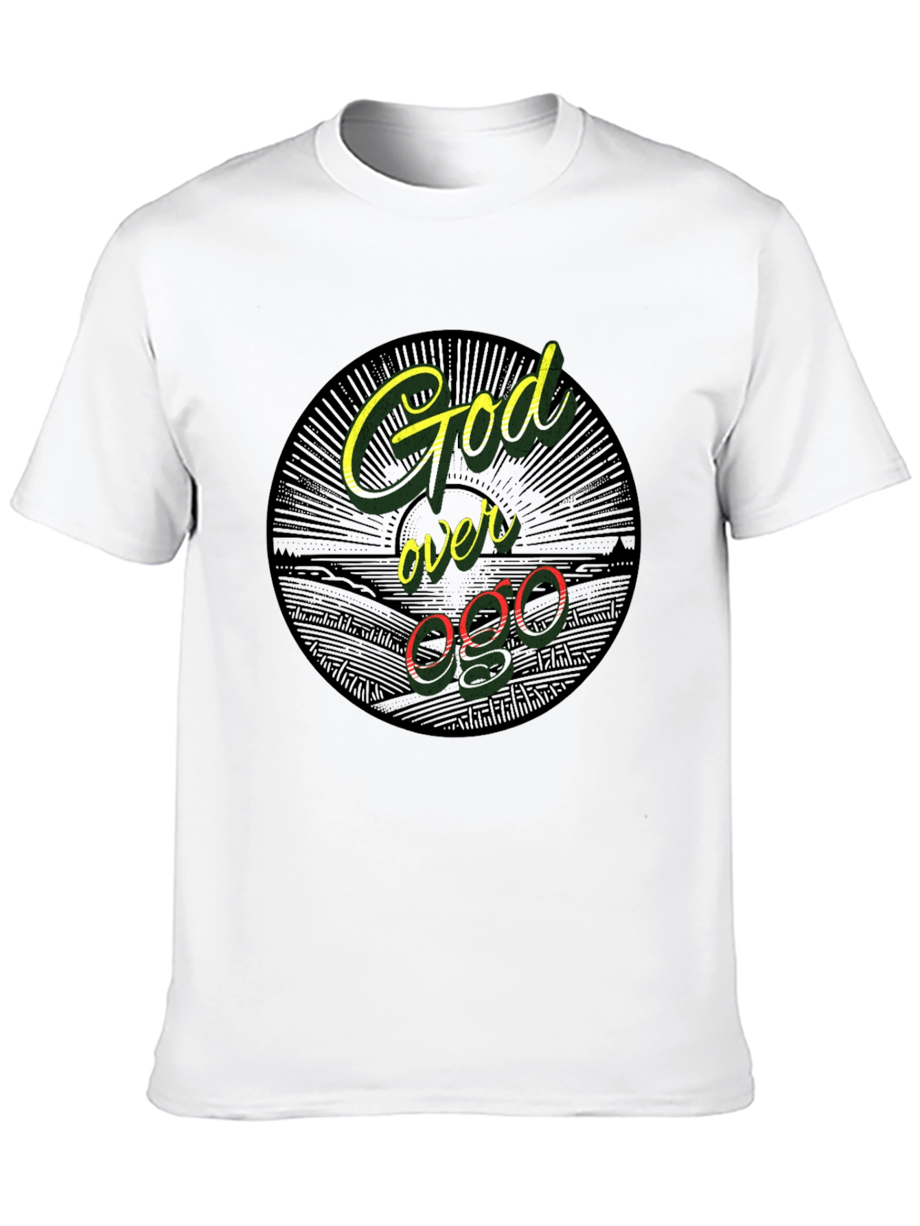 God Over Ego Black Graphic Tee