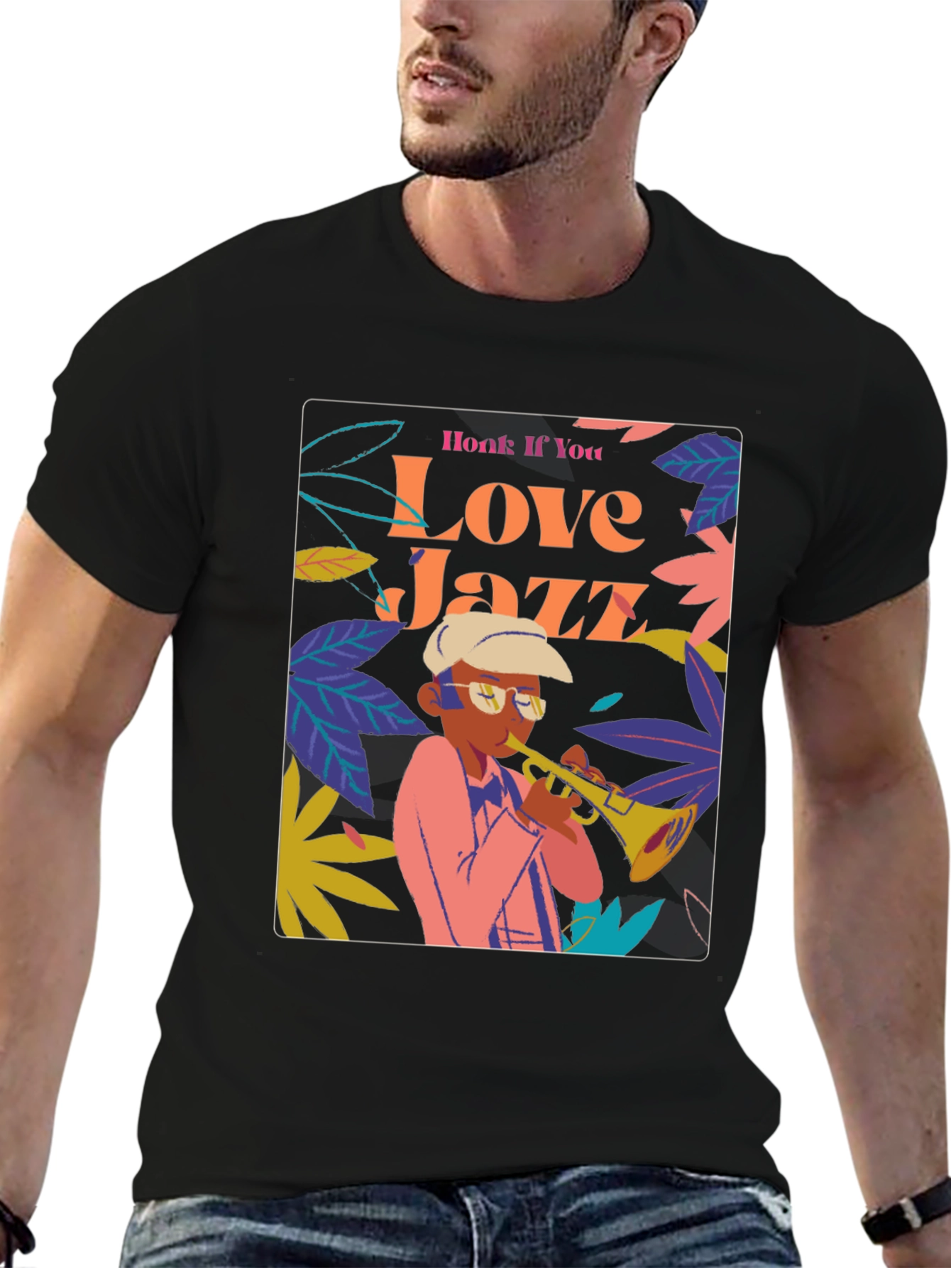Honk If You Love Jazz Graphic T-Shirt