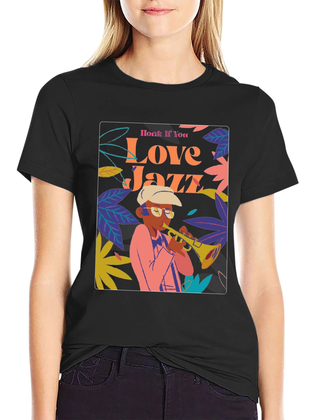 Honk If You Love Jazz Graphic T-Shirt