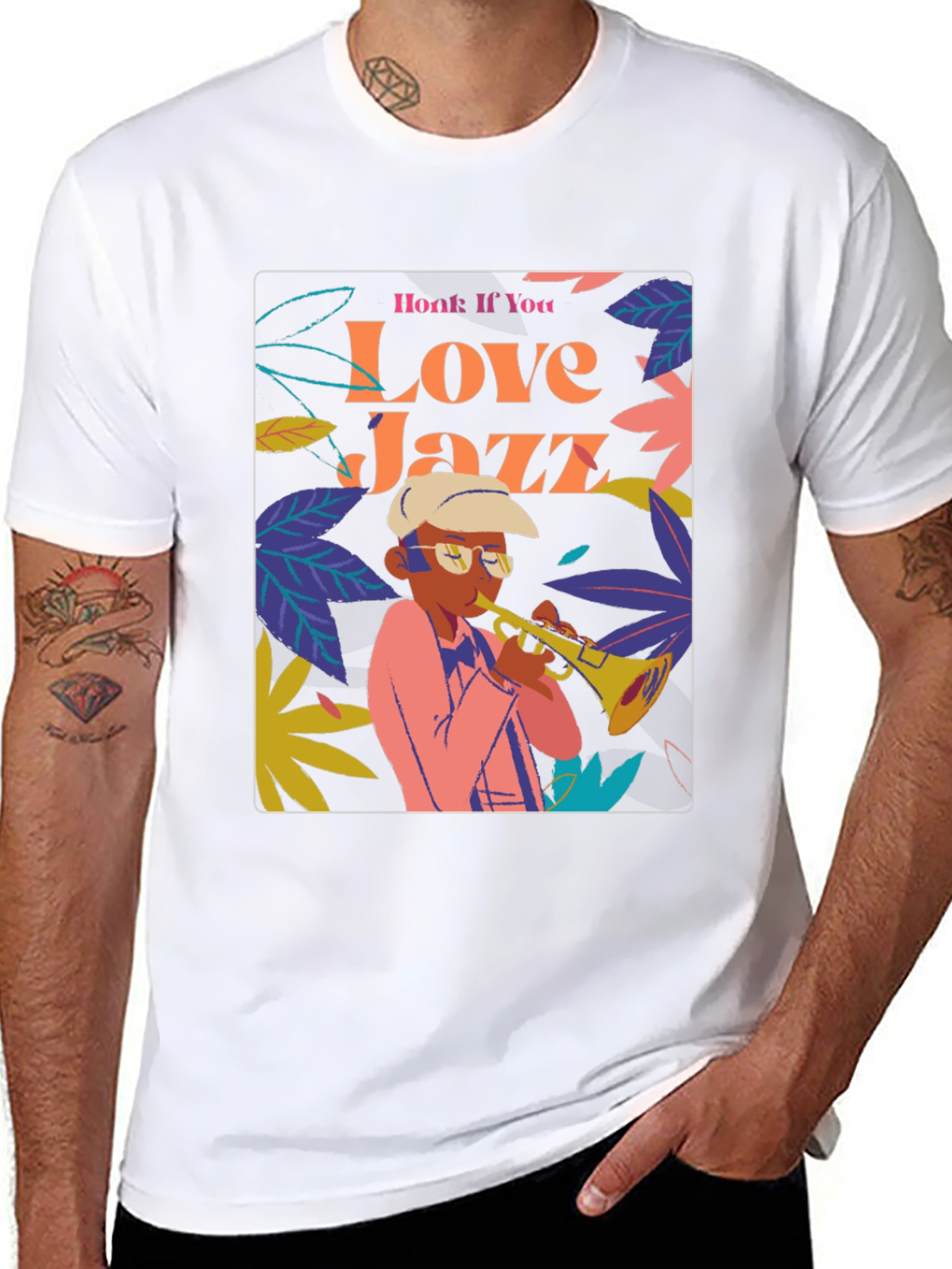 Honk If You Love Jazz Graphic T-Shirt