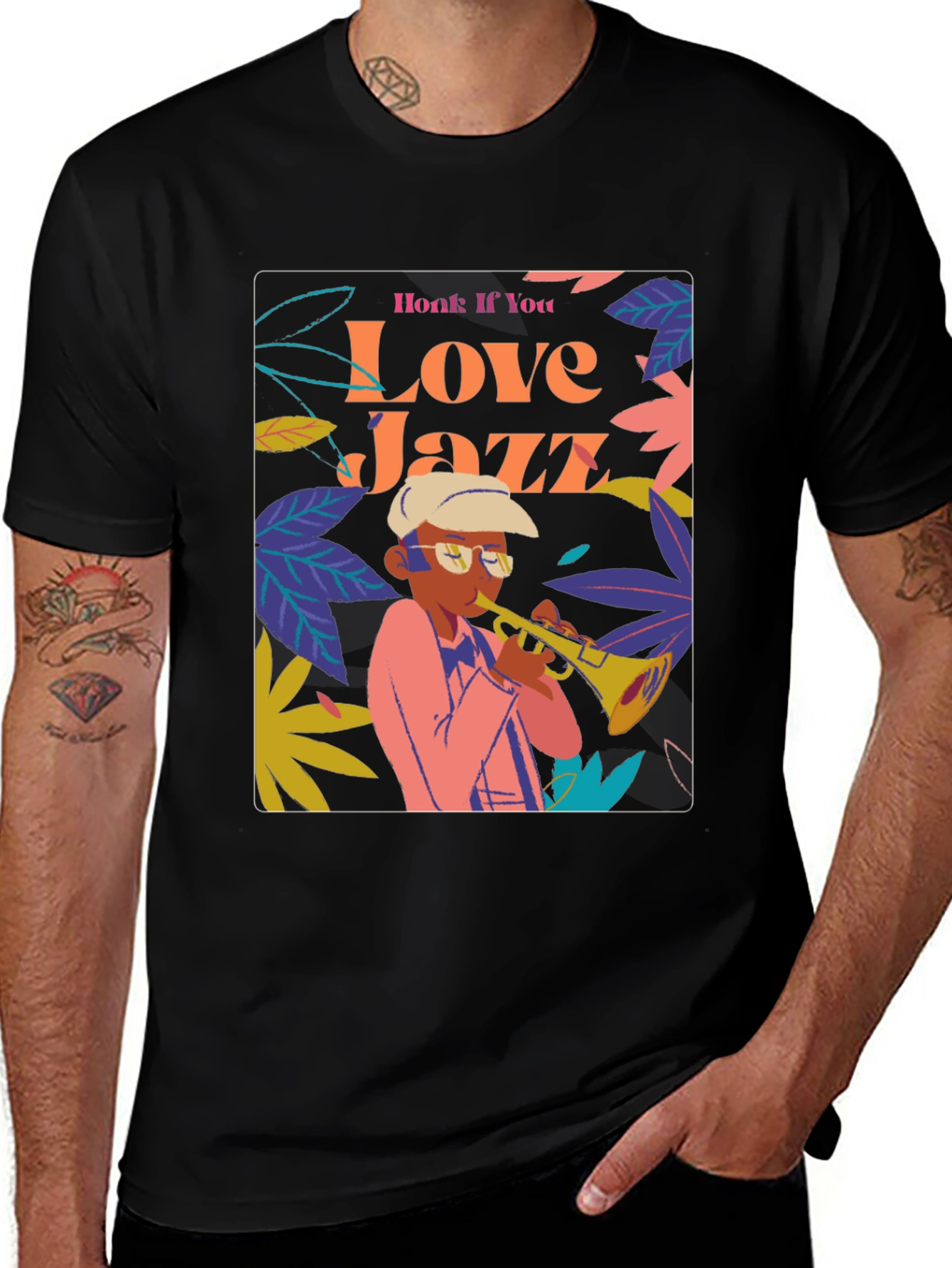 Honk If You Love Jazz Graphic T-Shirt