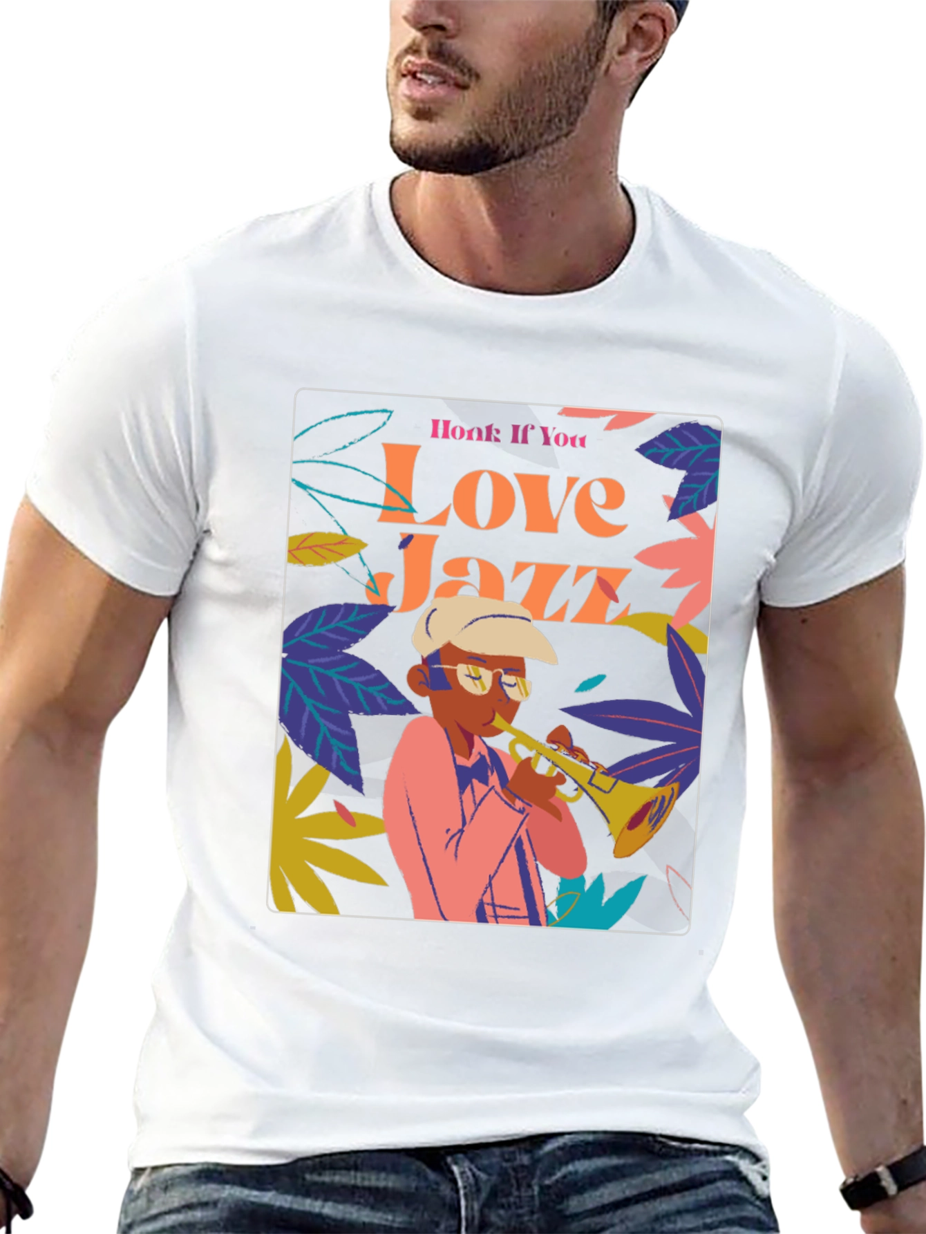 Honk If You Love Jazz Graphic T-Shirt