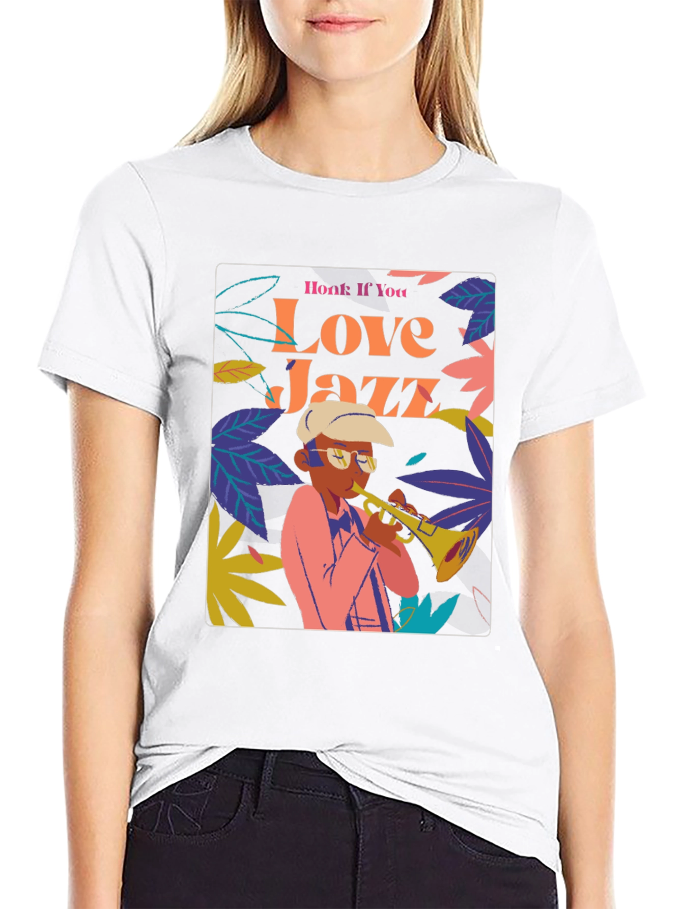 Honk If You Love Jazz Graphic T-Shirt