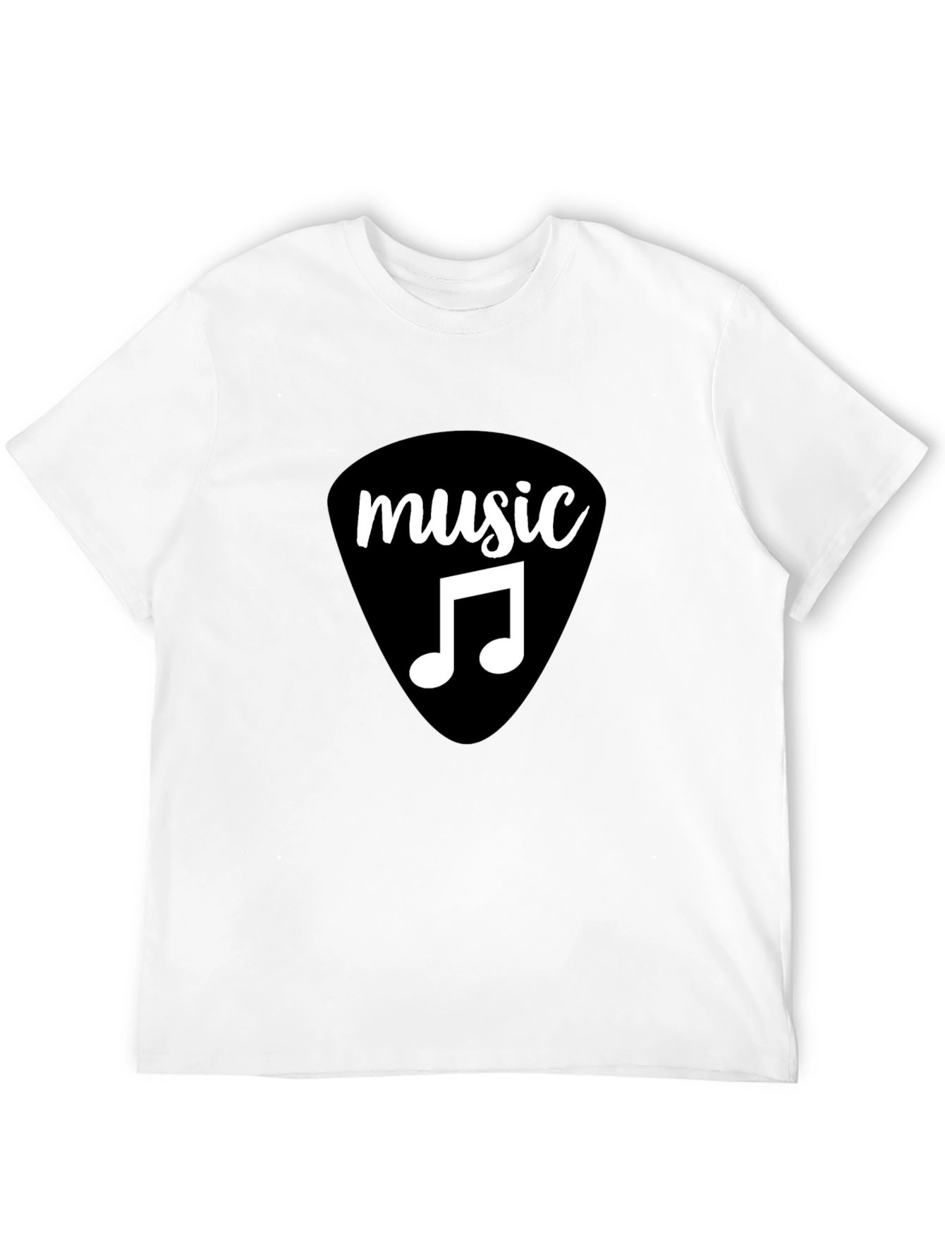 Music Graphic T-Shirt - Black Cotton Tee