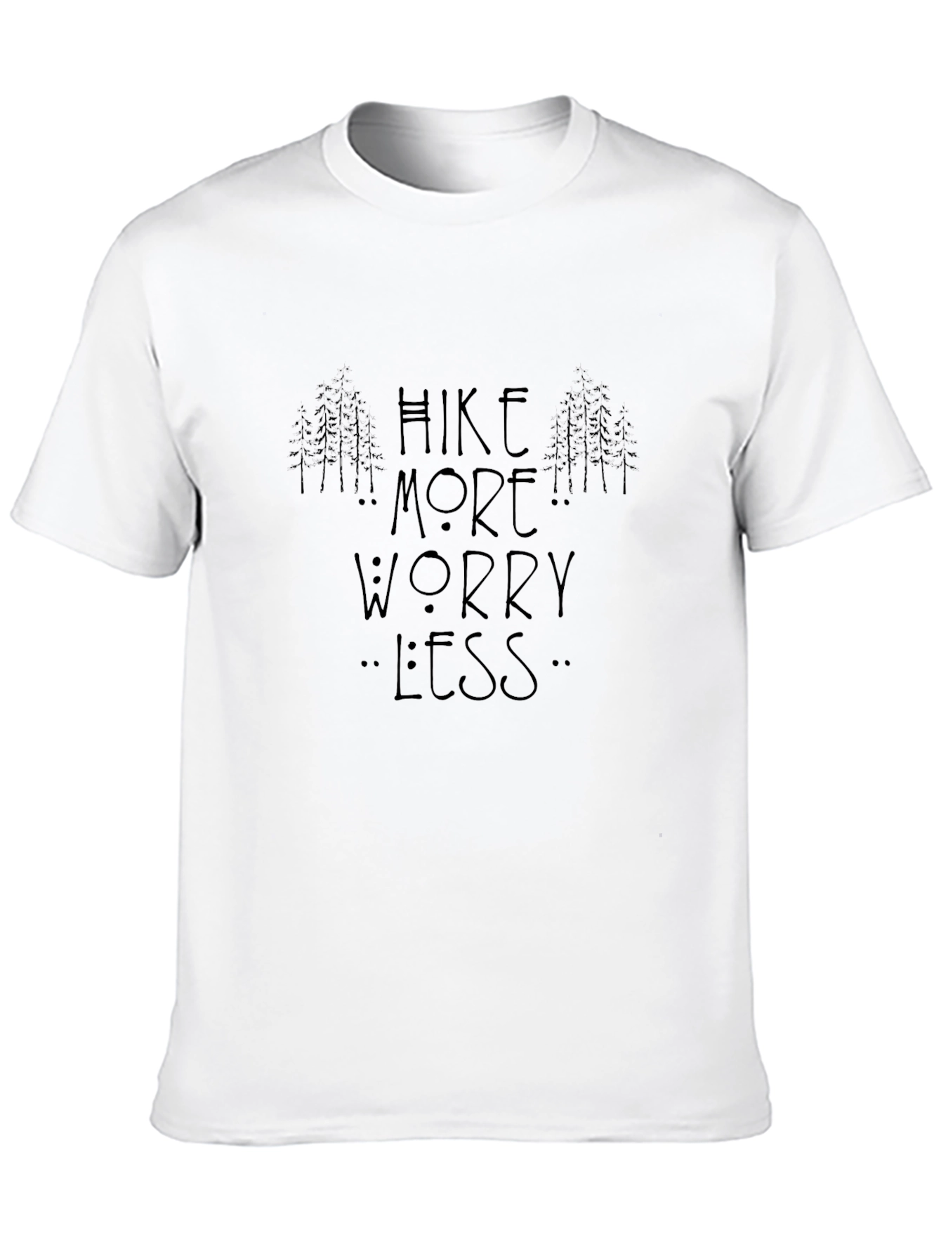 Hike More Worry Less Black T-Shirt
